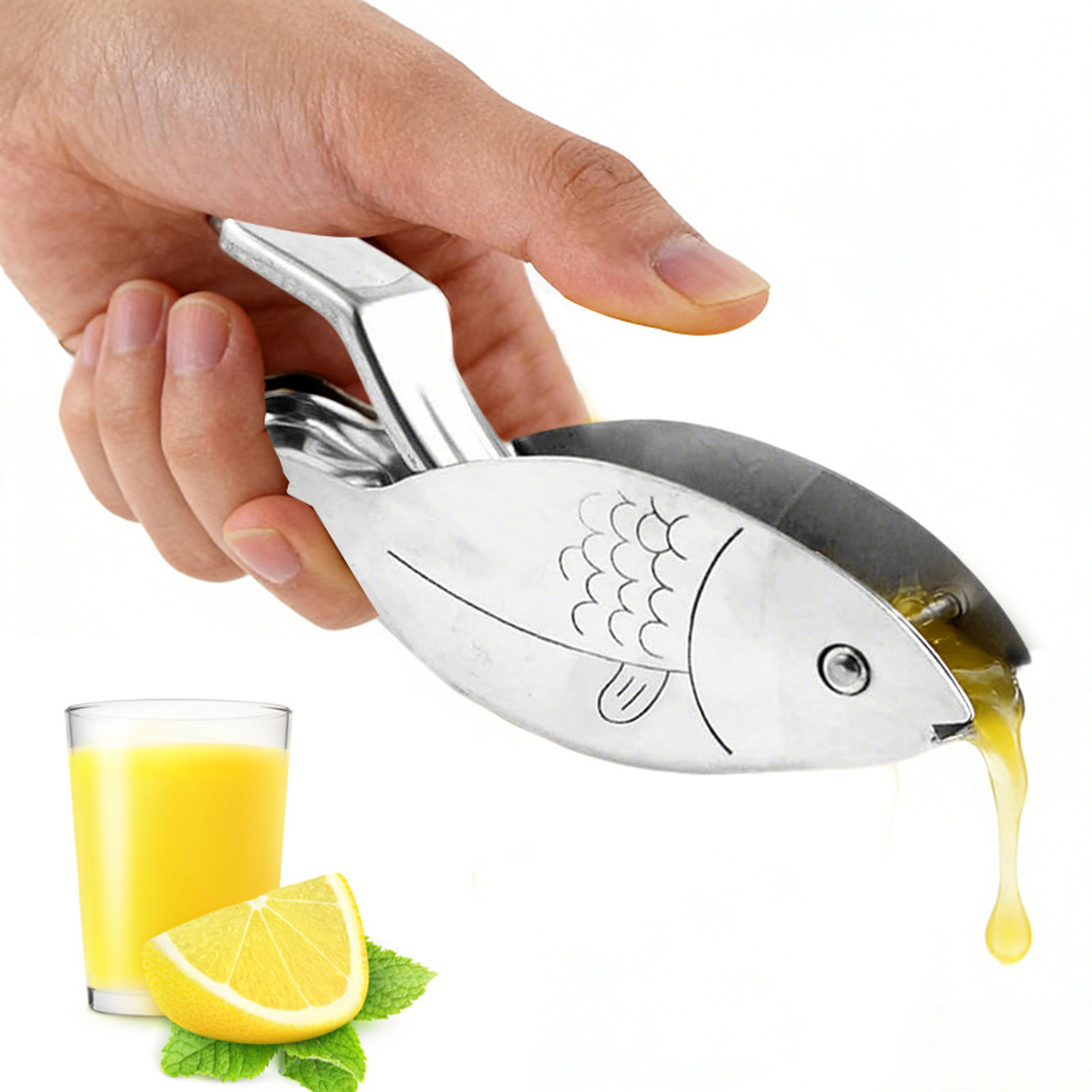 stainless steel fish shape manual citrus juicer for lemon lime and orange