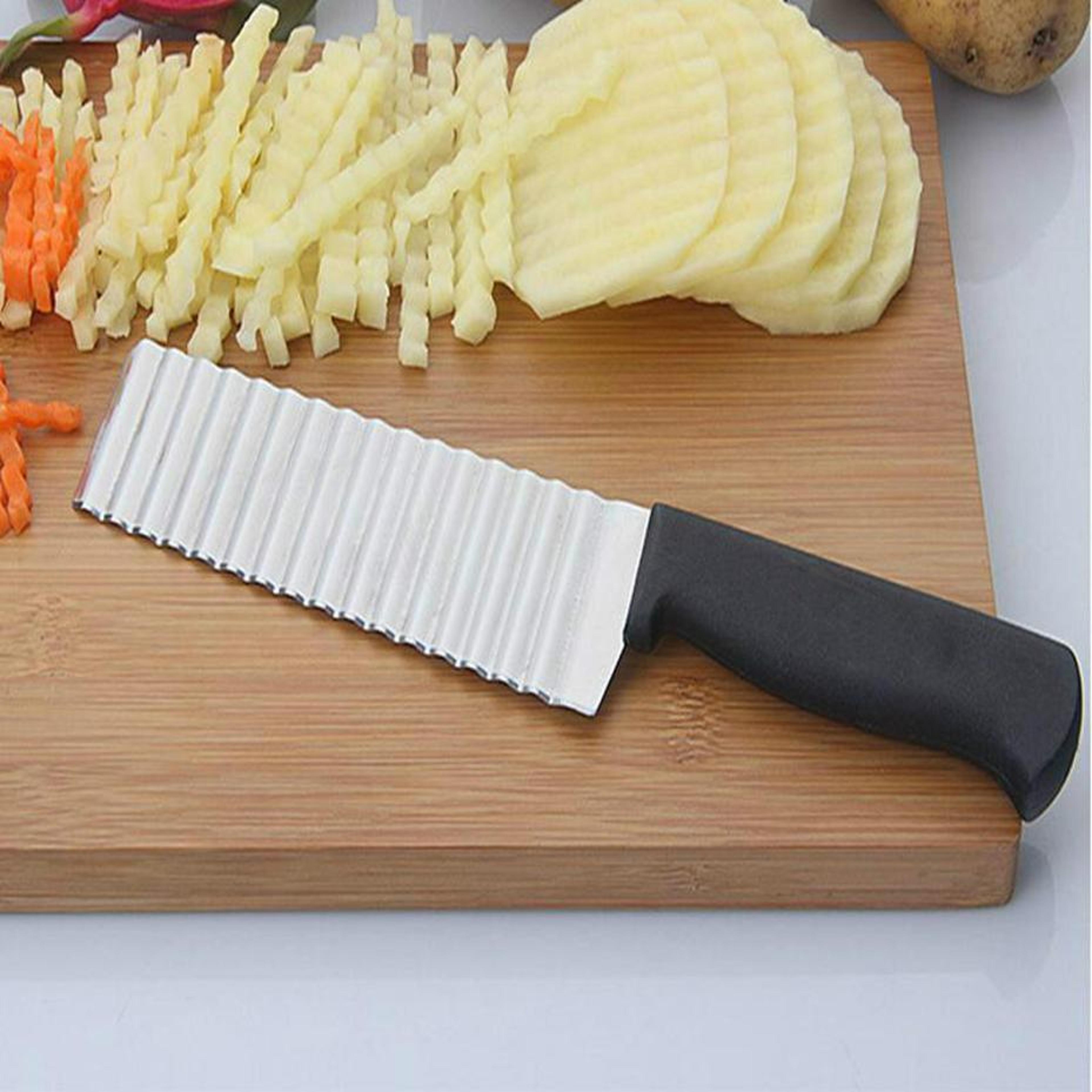 stainless steel crinkle cutter wavy potato slicer for fries and vegetables