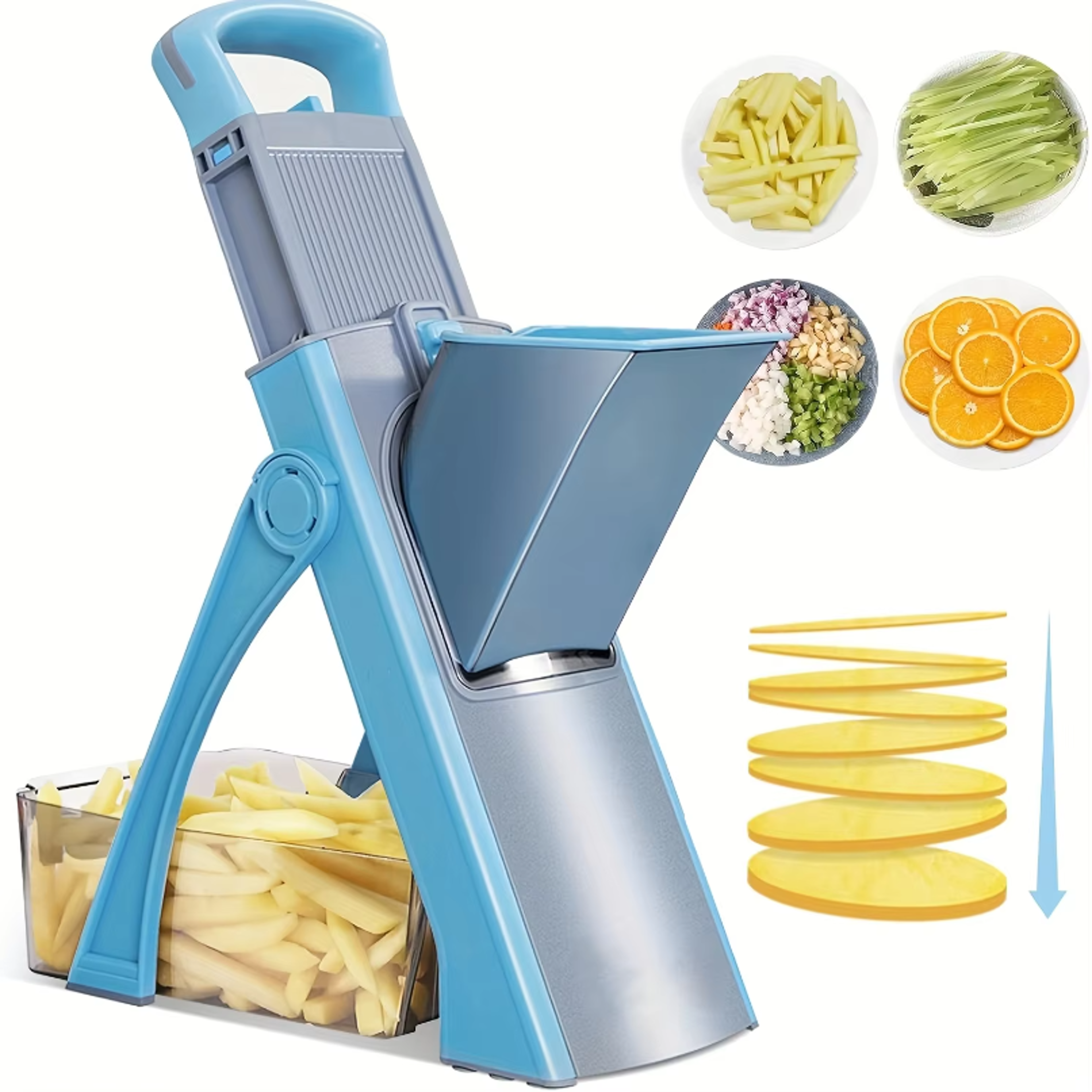 safe mandoline vegetable slicer and adjustable chopper