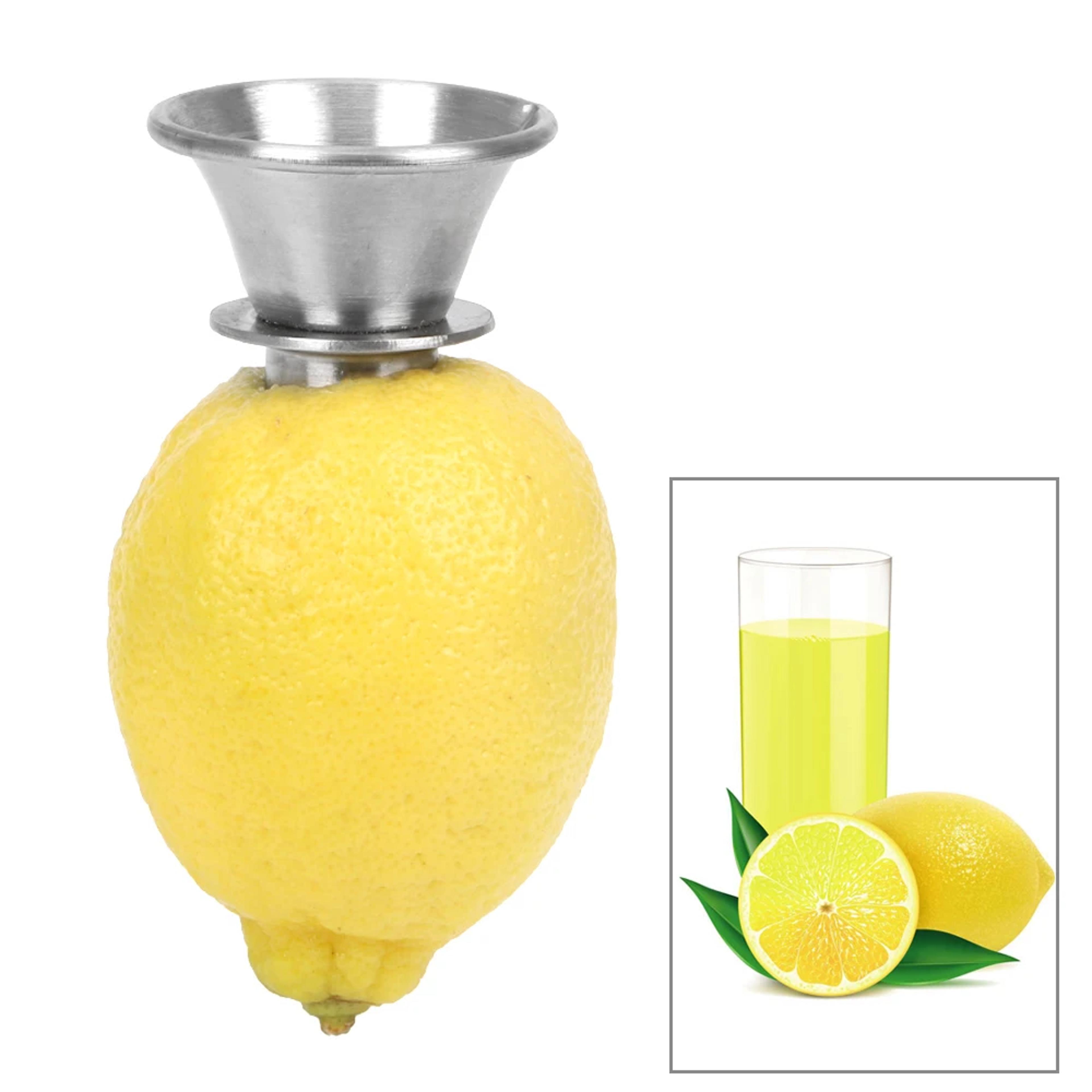 stainless steel manual citrus juicer screw pourer for lemon lime and orange