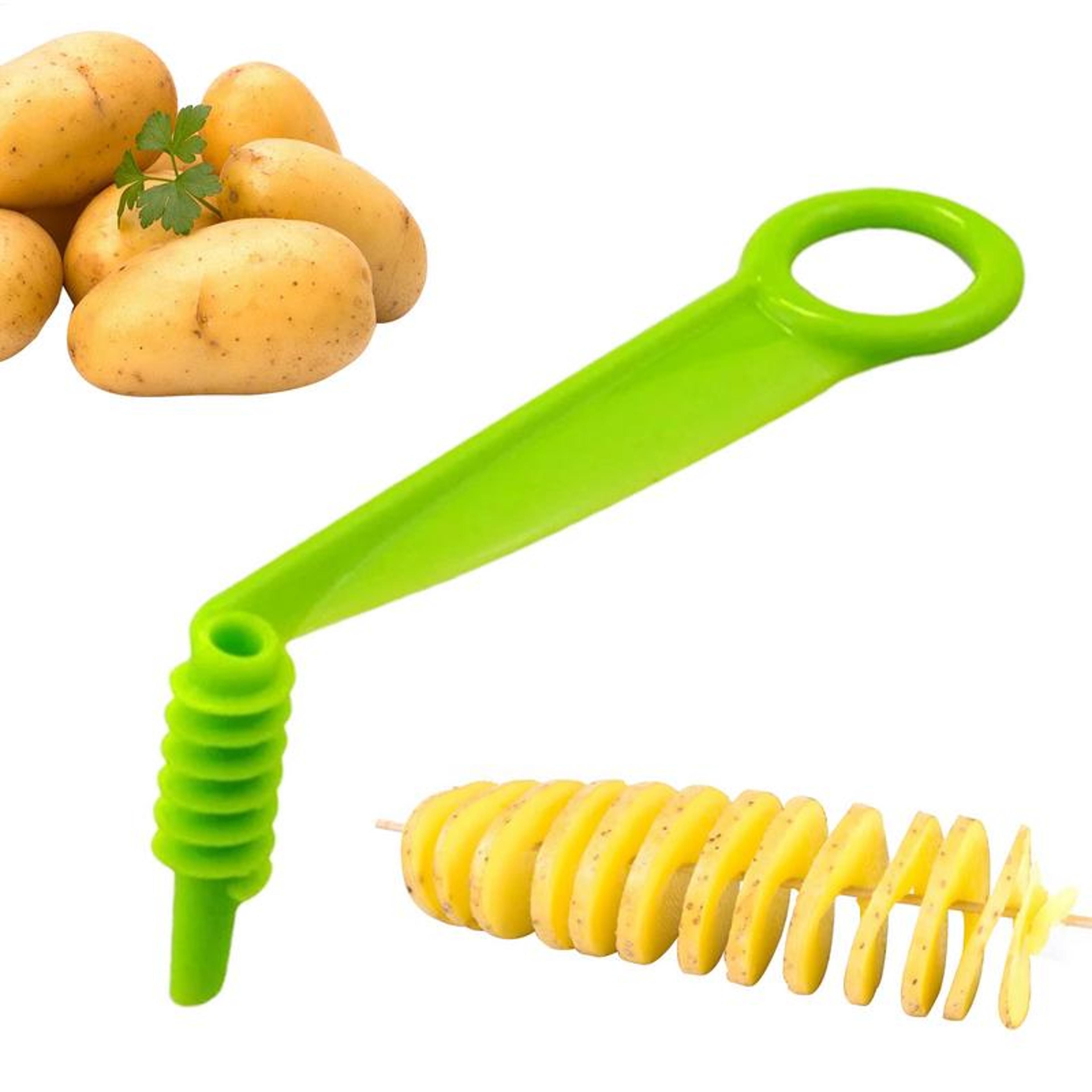 manual vegetable spiral slicer and twisted potato cutter