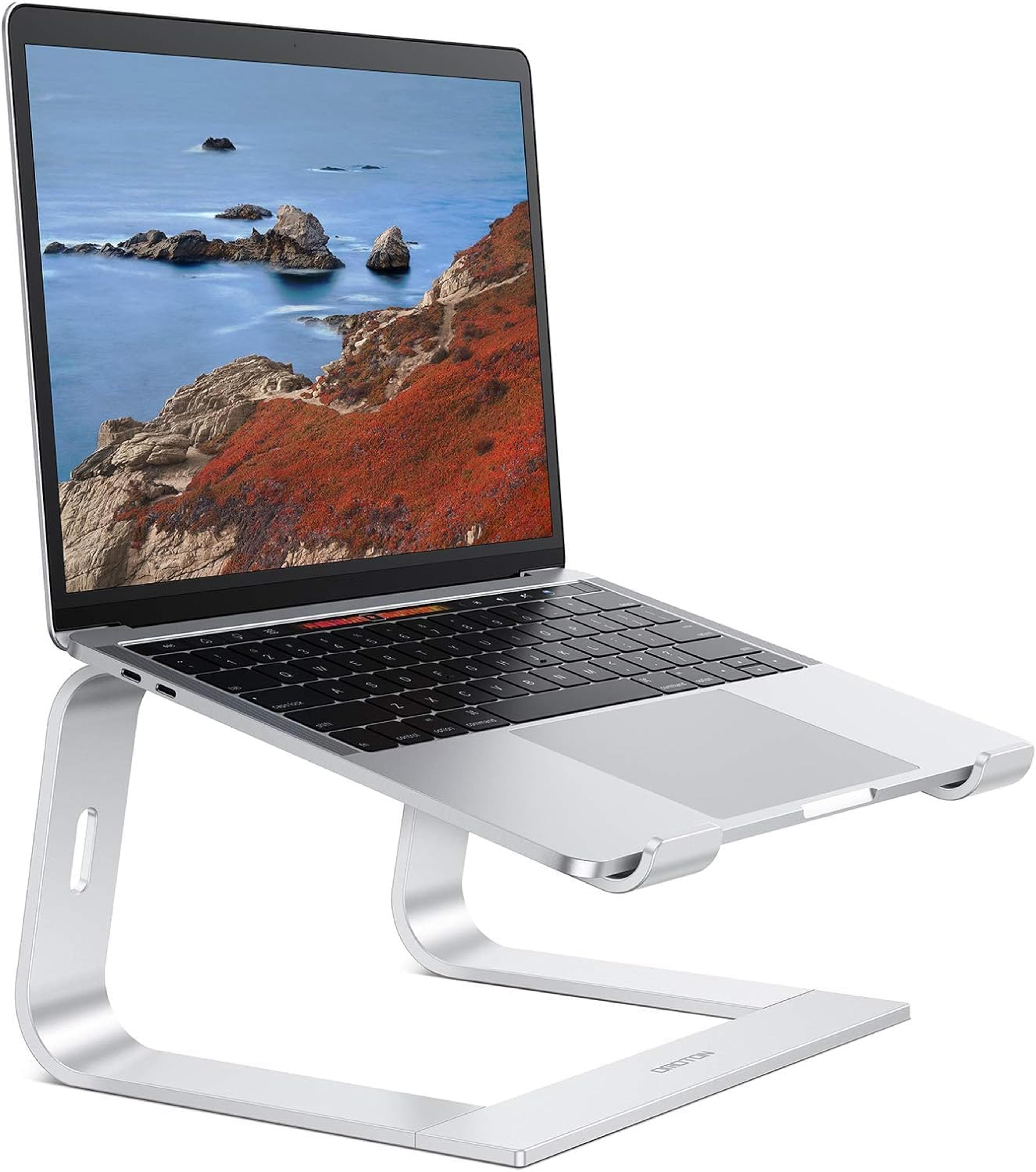 ergonomic adjustable aluminum laptop stand for desk
