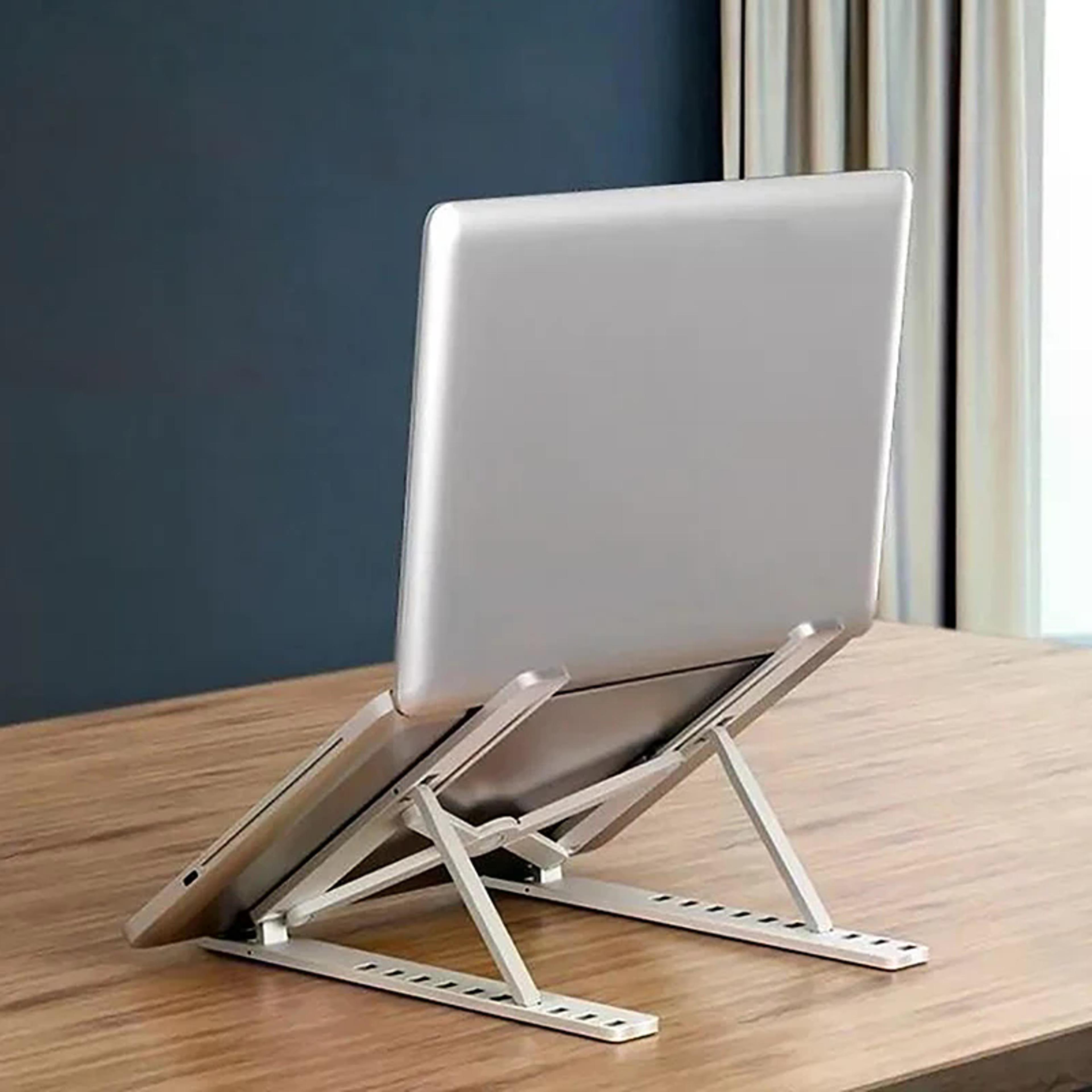 portable adjustable laptop stand with non slip cooling support