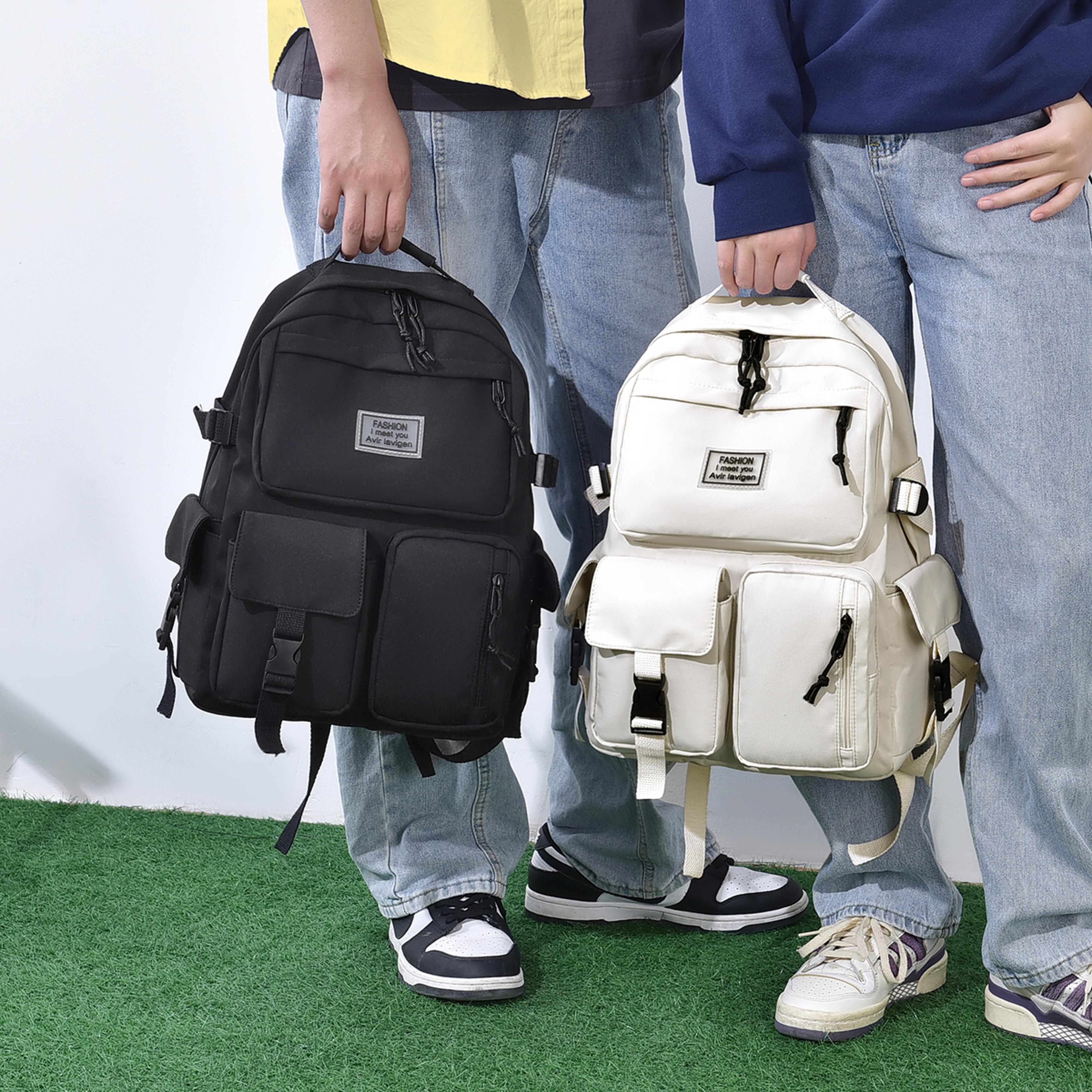 everyday large capacity backpack with multi pocket storage and laptop compartment