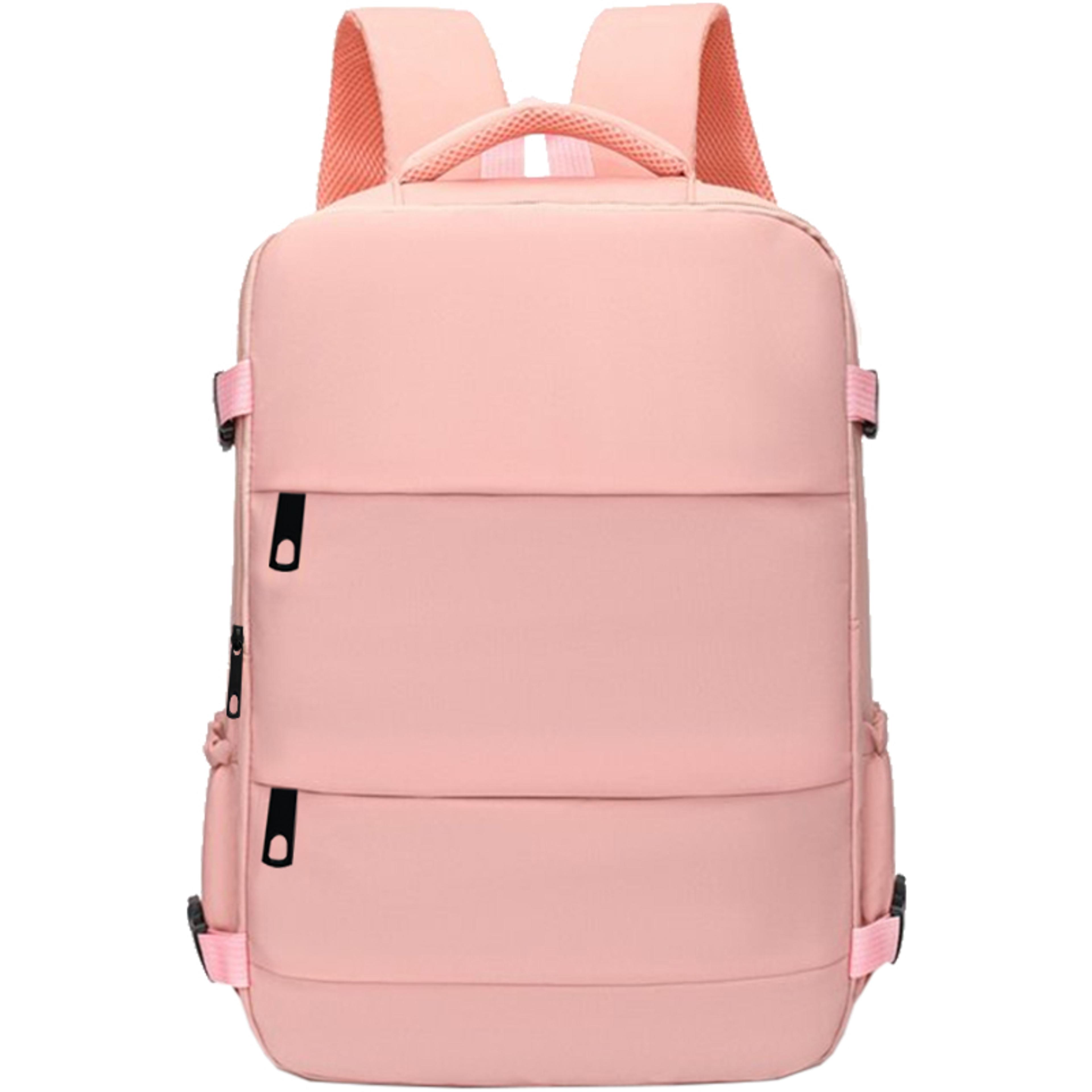 women carry on travel backpack with shoe compartment