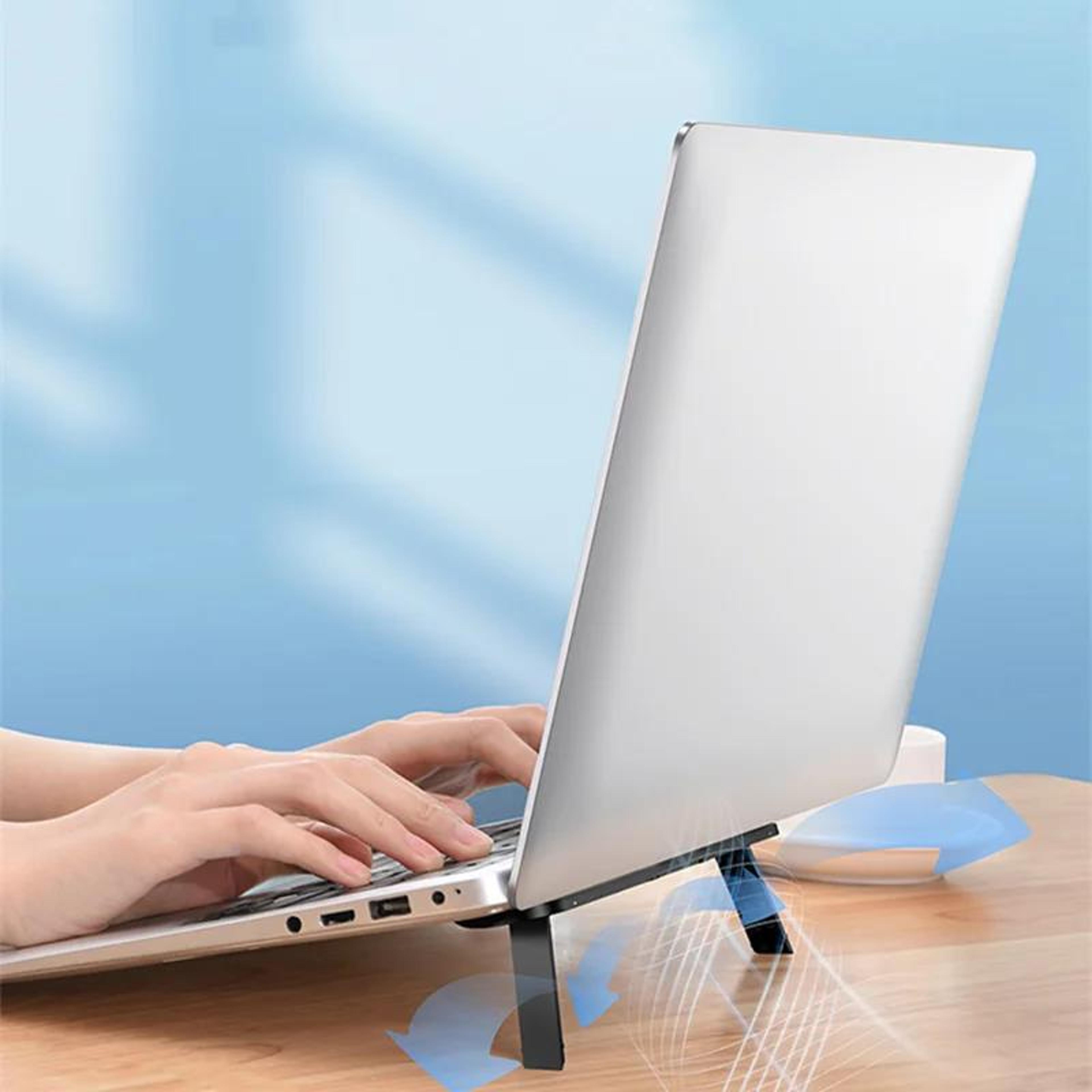 foldable invisible laptop stand portable ergonomic cooling riser