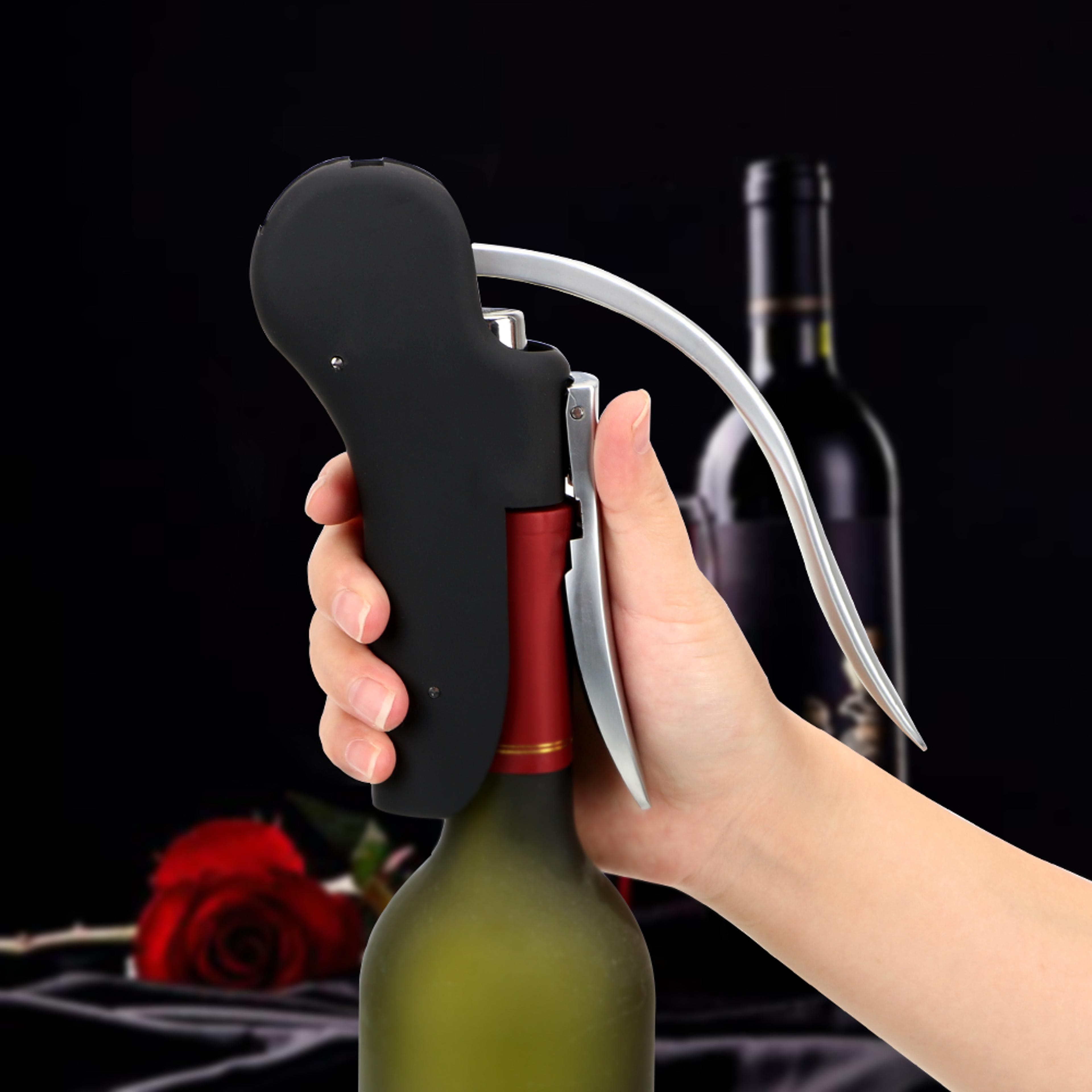 professional wine corkscrew with foil cutter and bottle opener