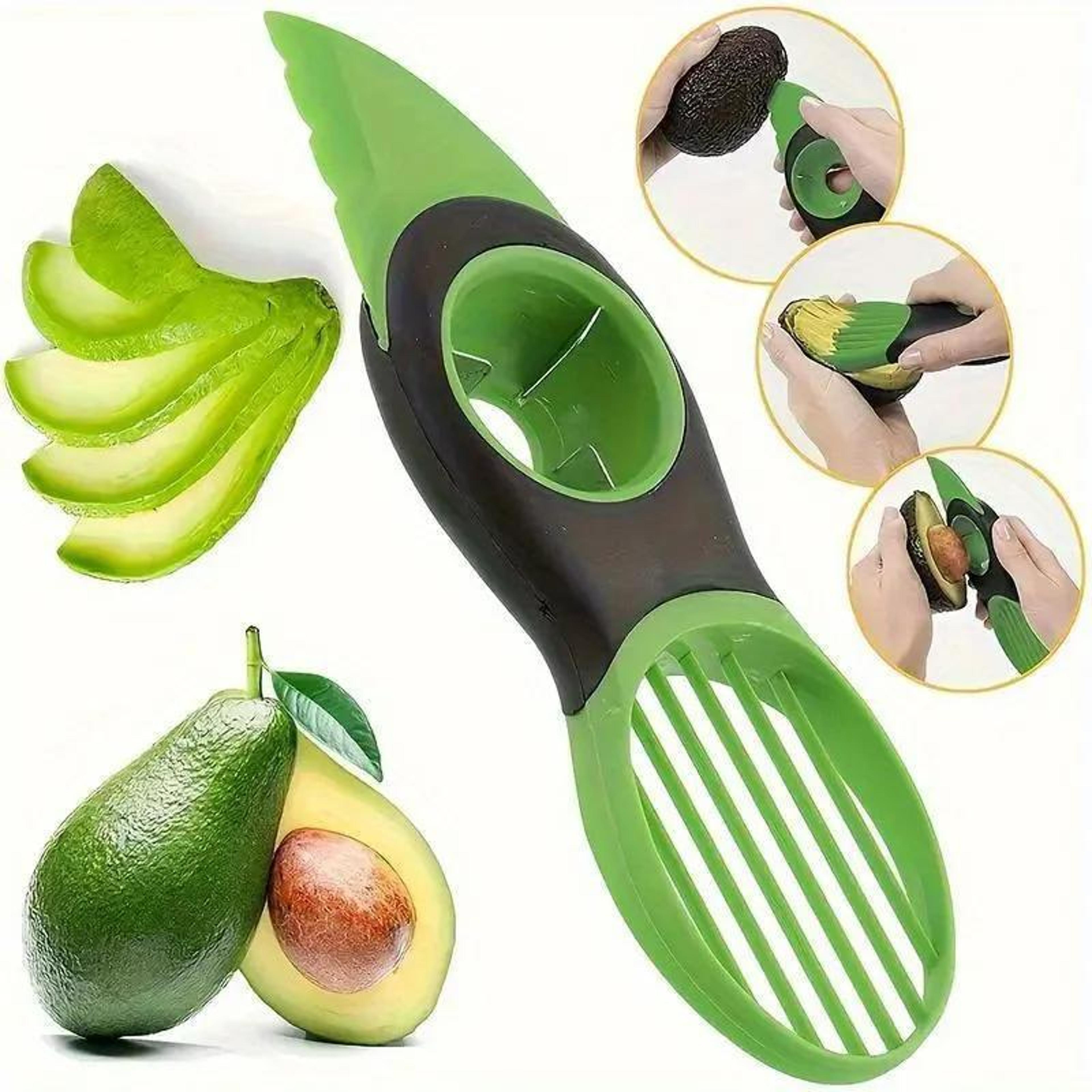 avocado slicer cutter and pitter with stainless steel blade