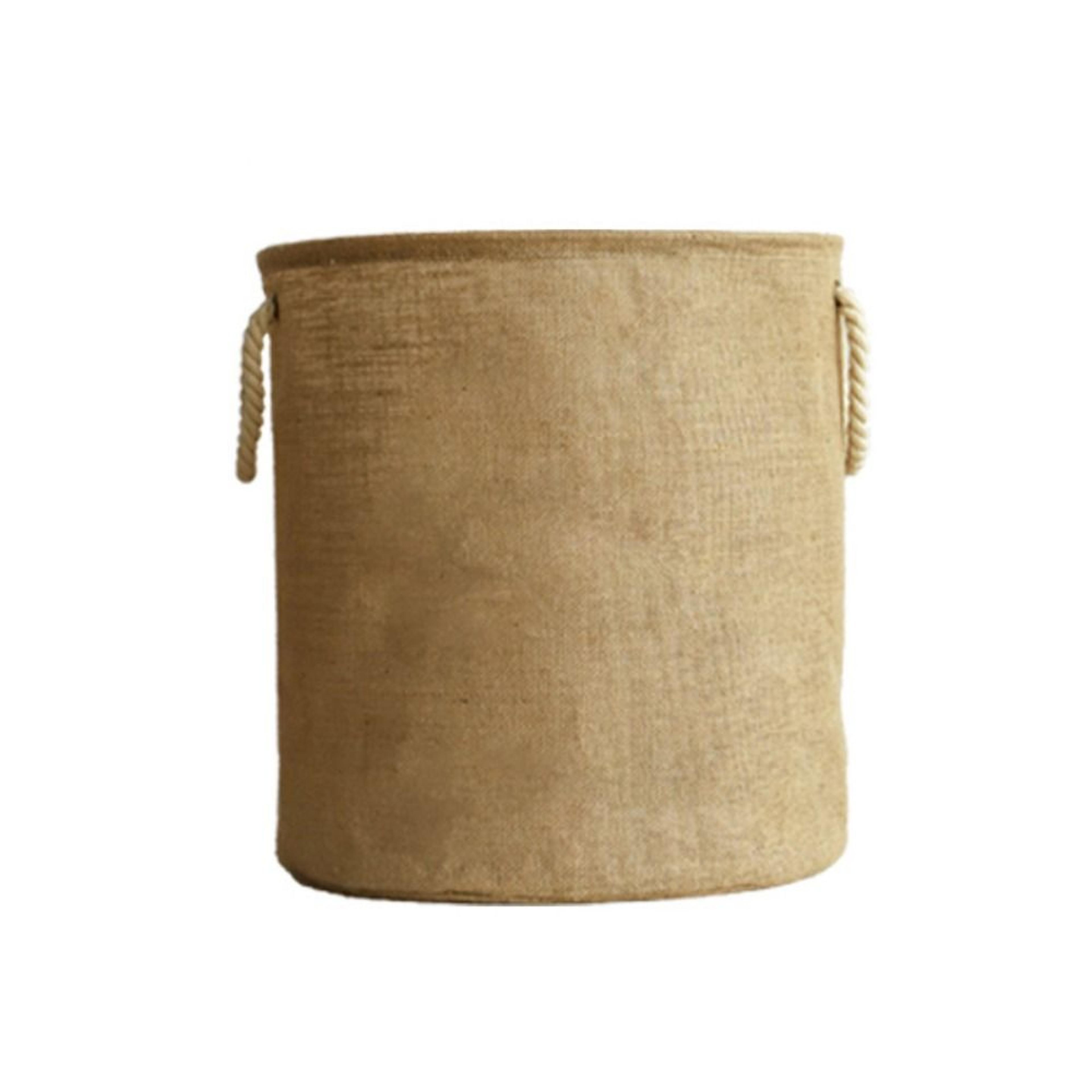 cotton linen laundry basket large foldable storage hamper with handles