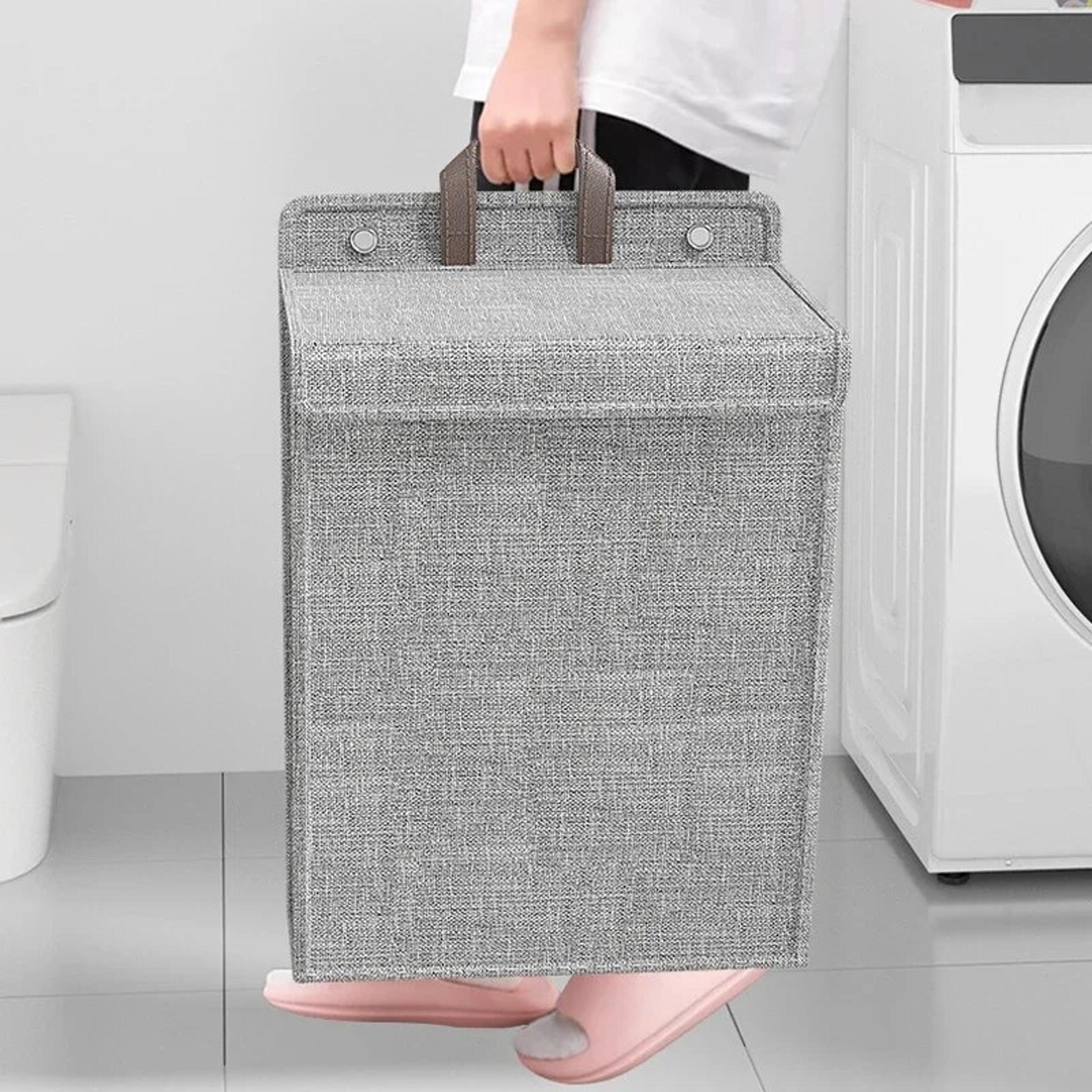 space saving wall mounted laundry hamper foldable mesh laundry basket