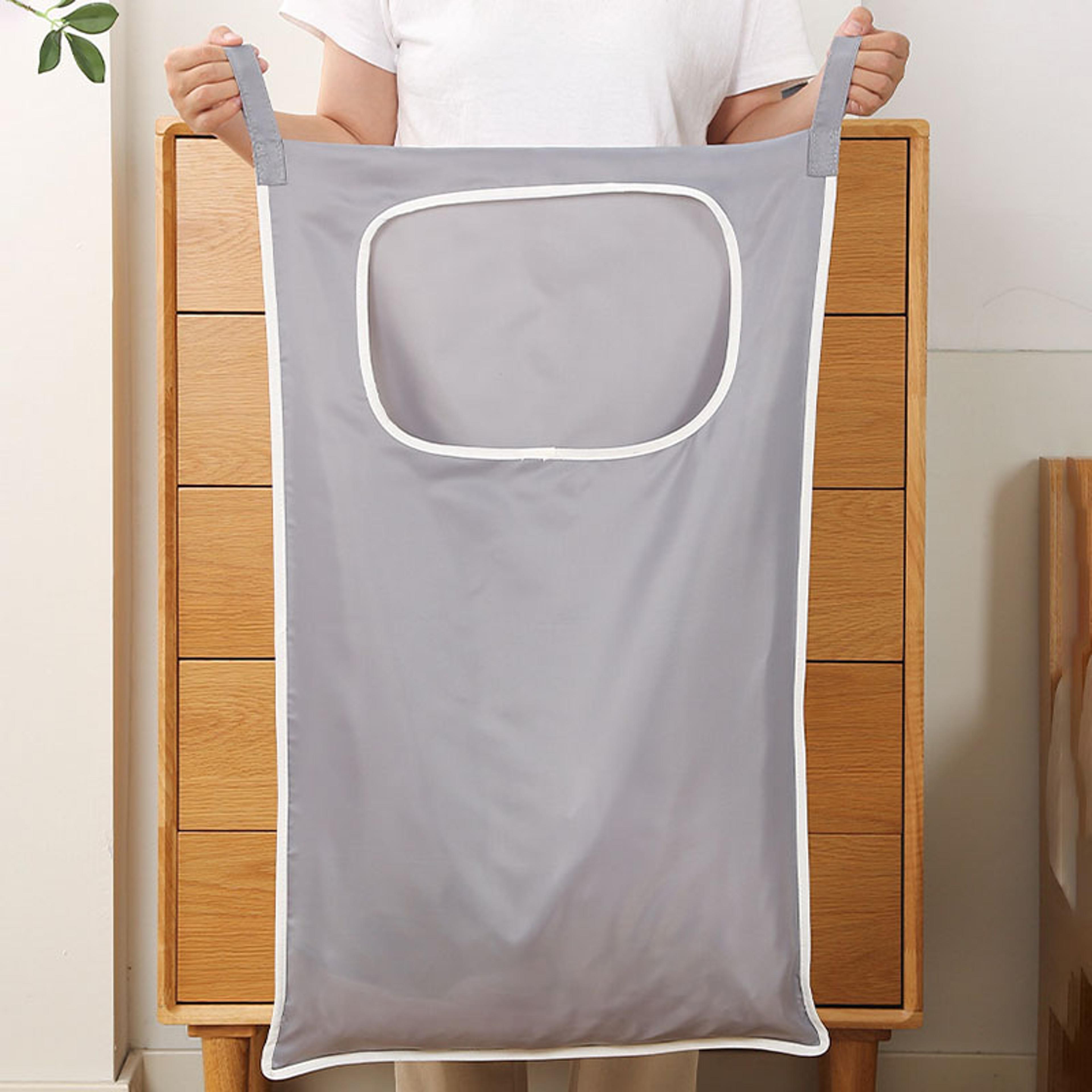 space saving over the door laundry hamper and hanging storage basket