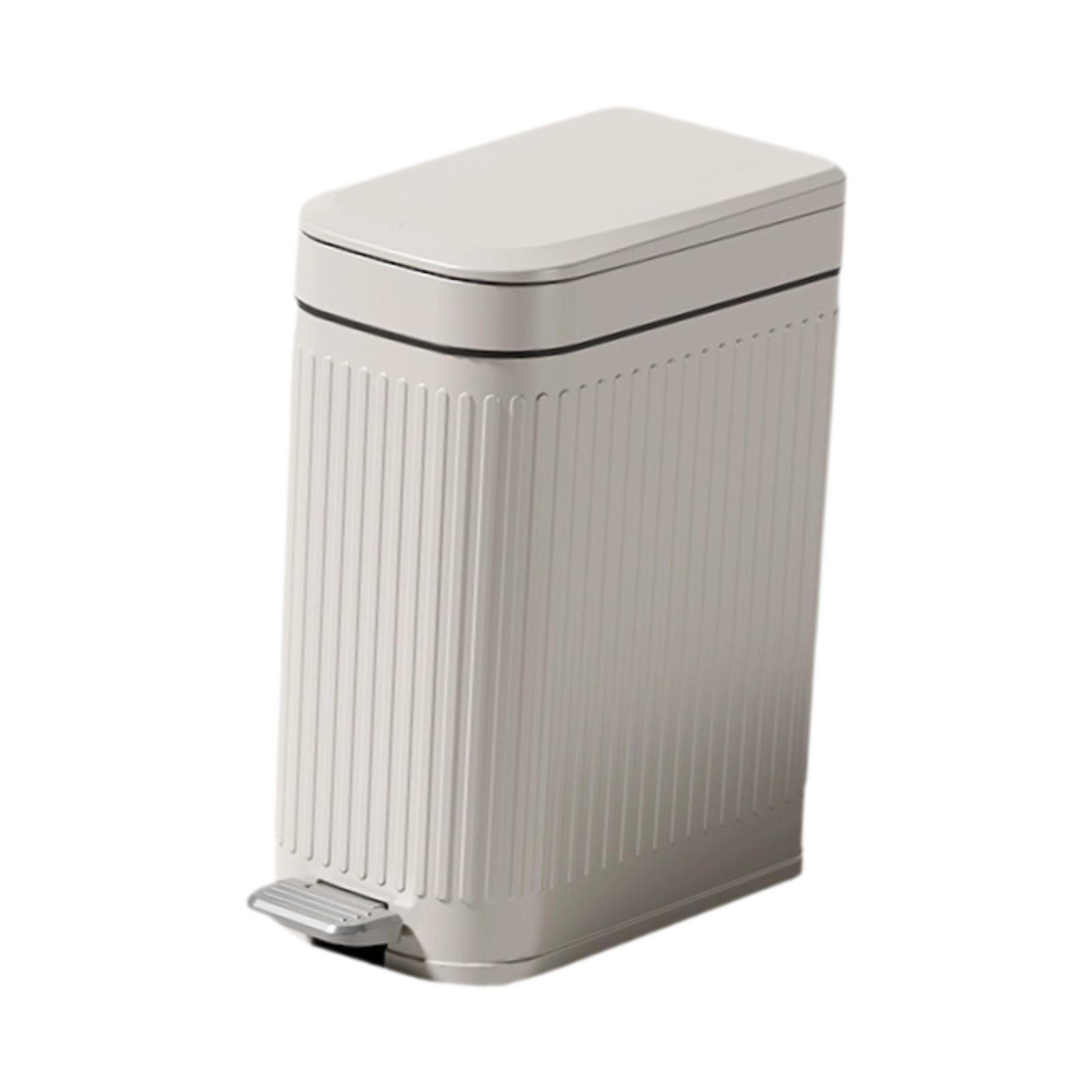 compact foot pedal trash can with lid for bathroom office and bedroom
