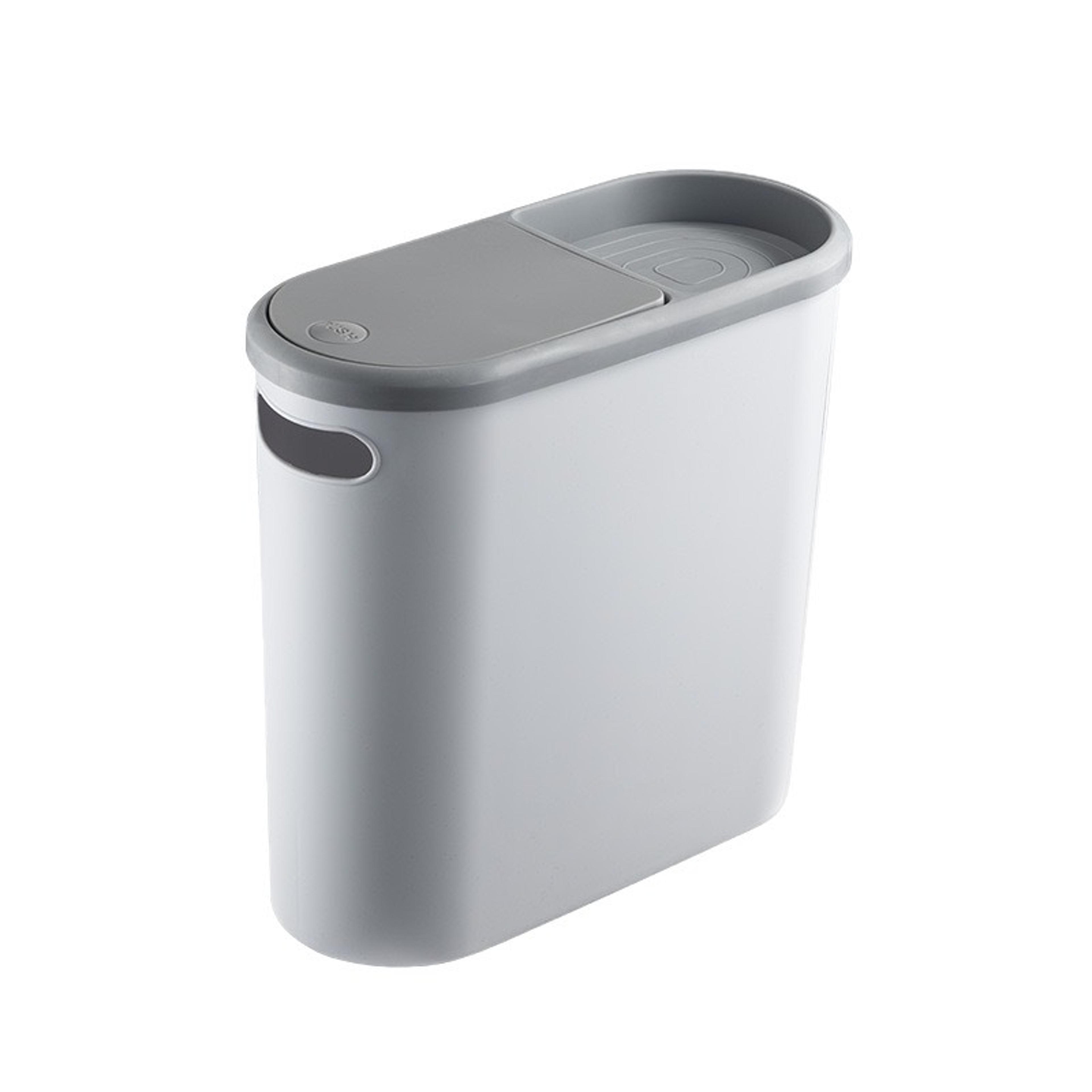 slim press lid trash can for narrow spaces bathroom kitchen waste bin