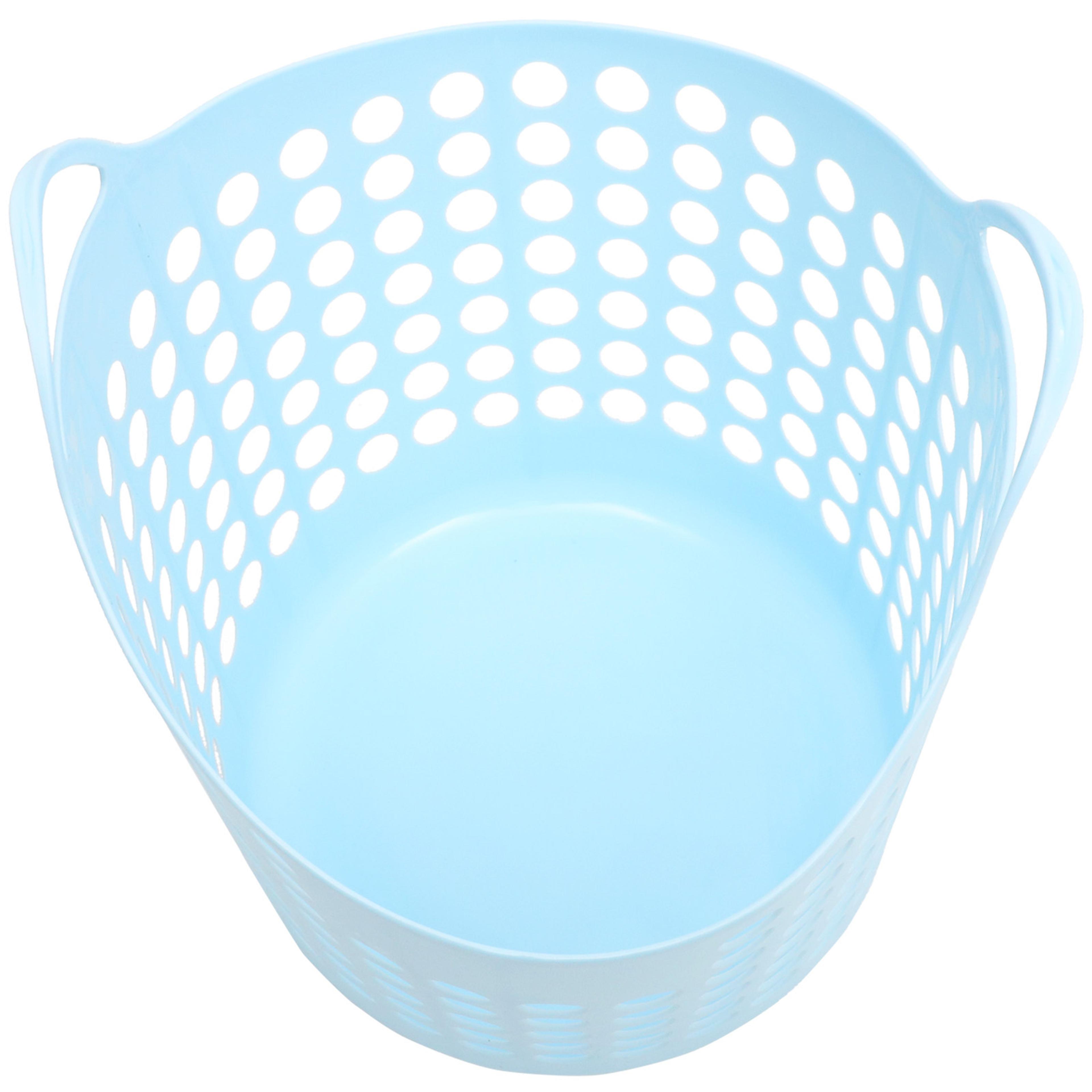 breathable plastic laundry hamper with handles for bedroom bathroom and dorm