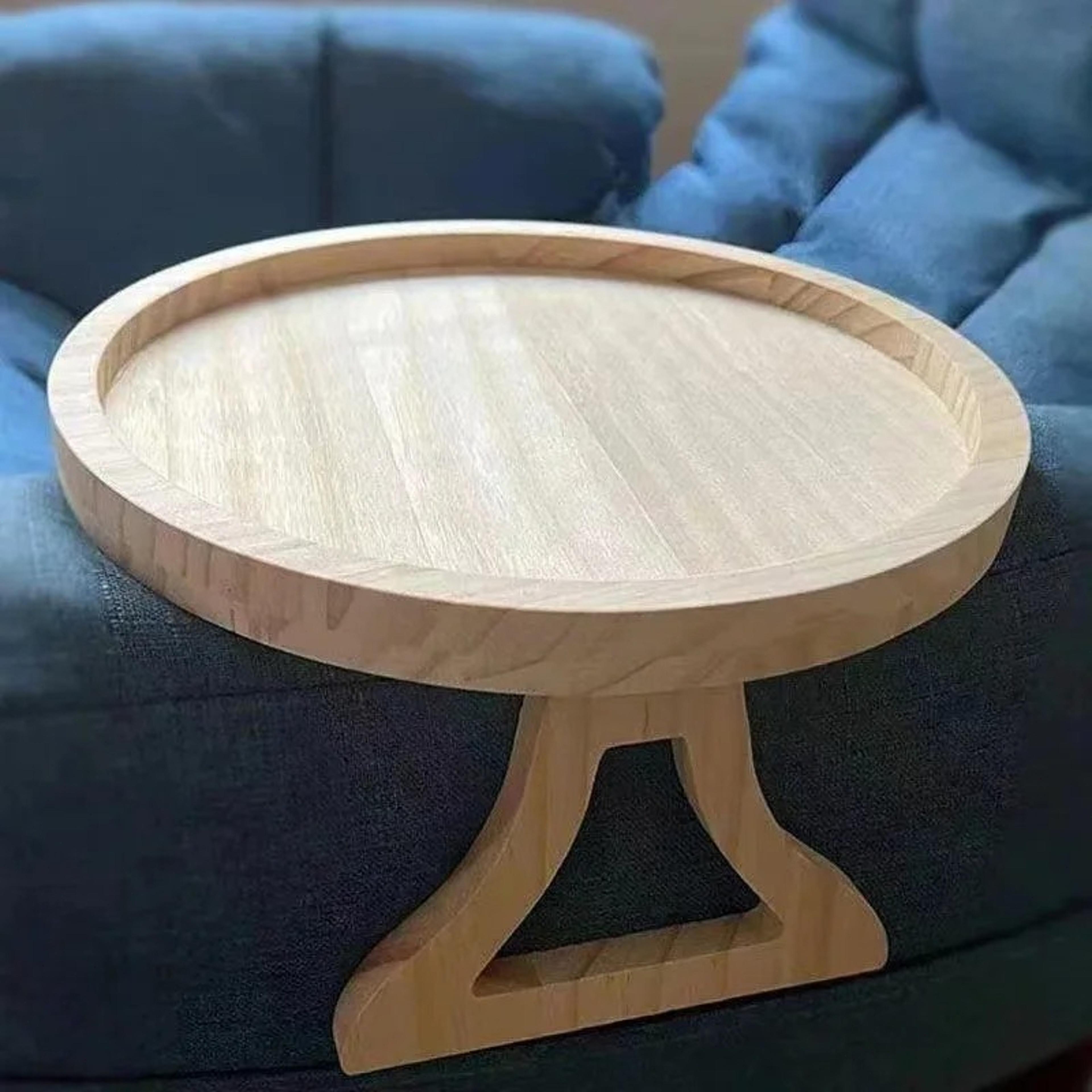 product name natural wood couch arm tray foldable clip on sofa armrest table