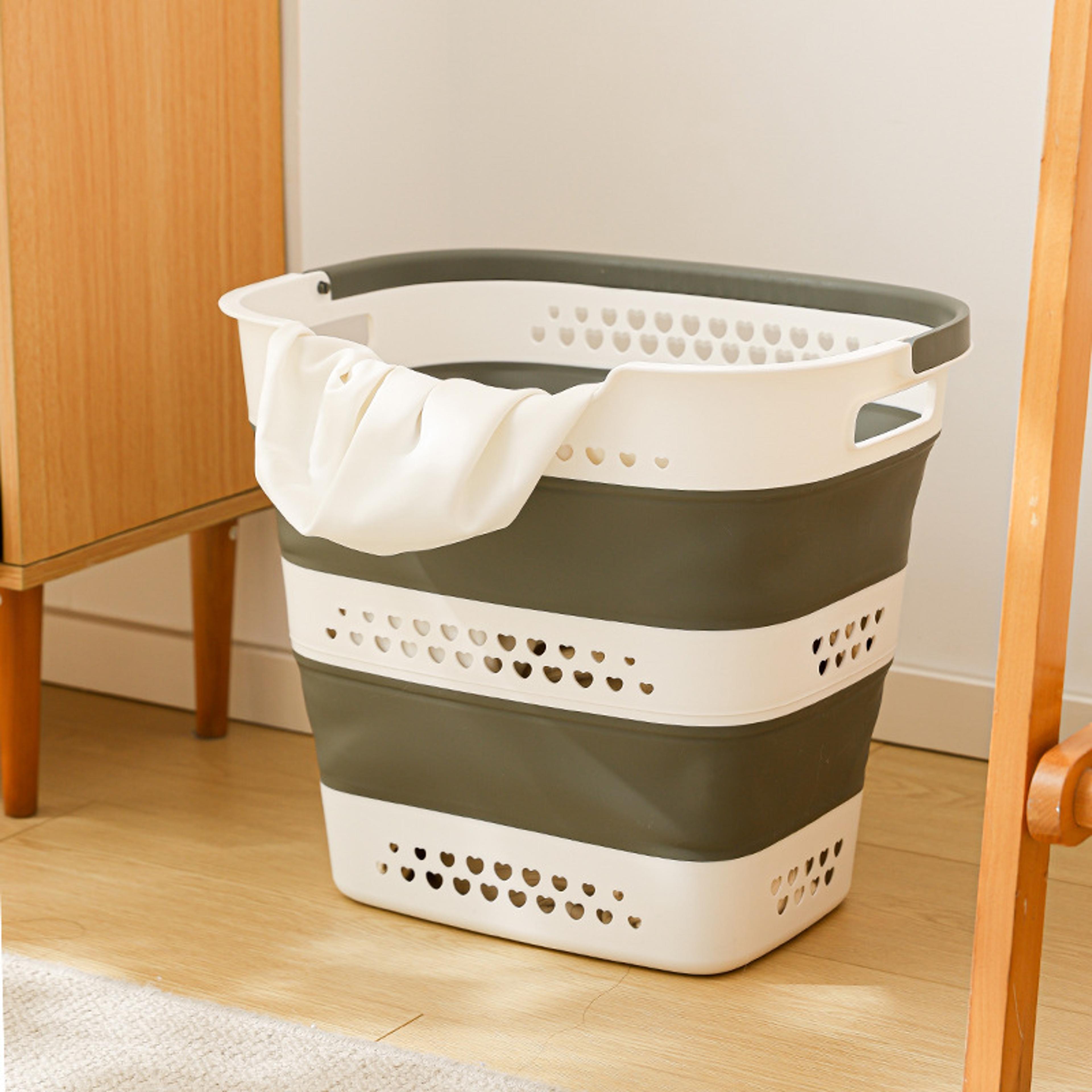 collapsible laundry basket foldable space saving hamper for home and travel