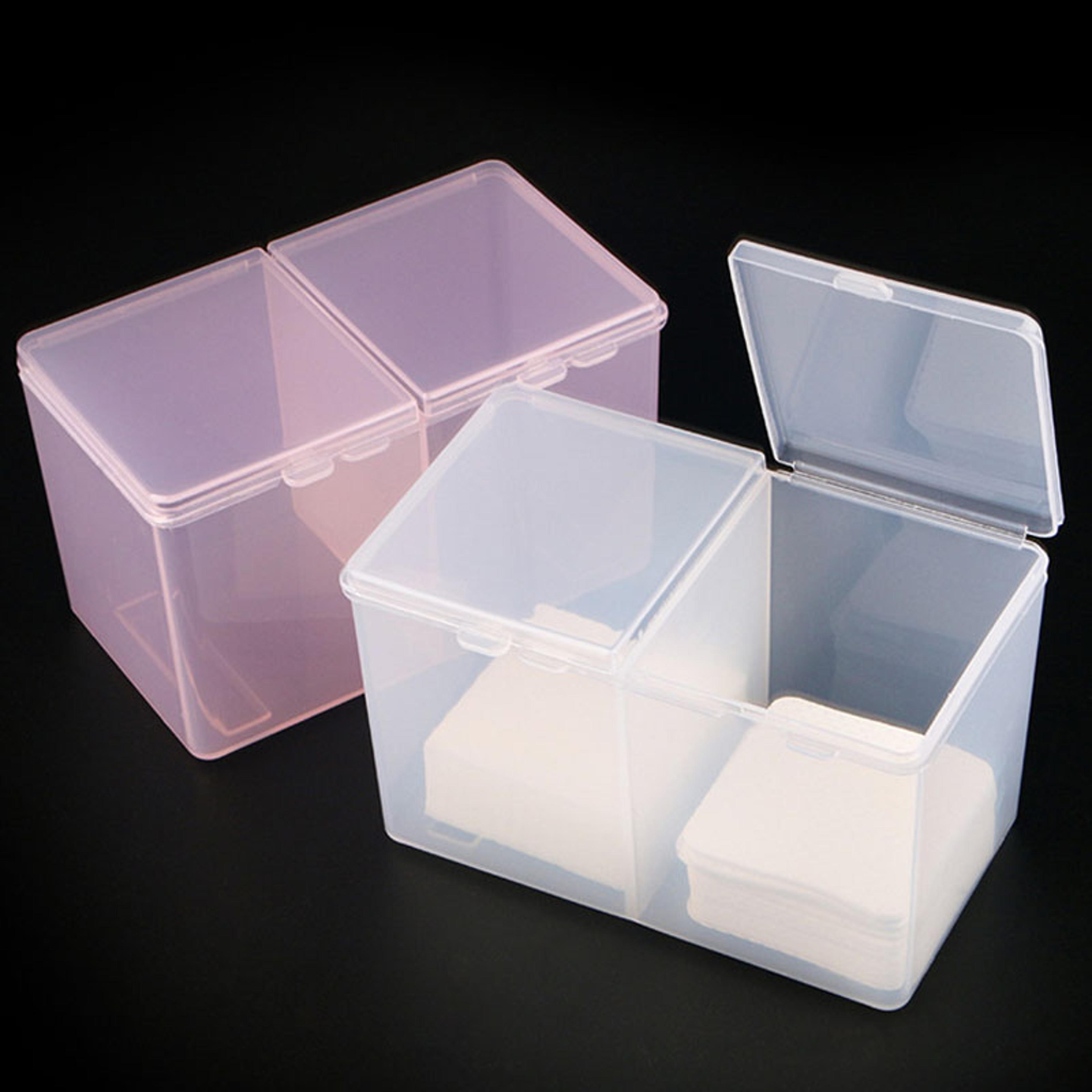 compartment cotton pad holder nail art makeup organizer