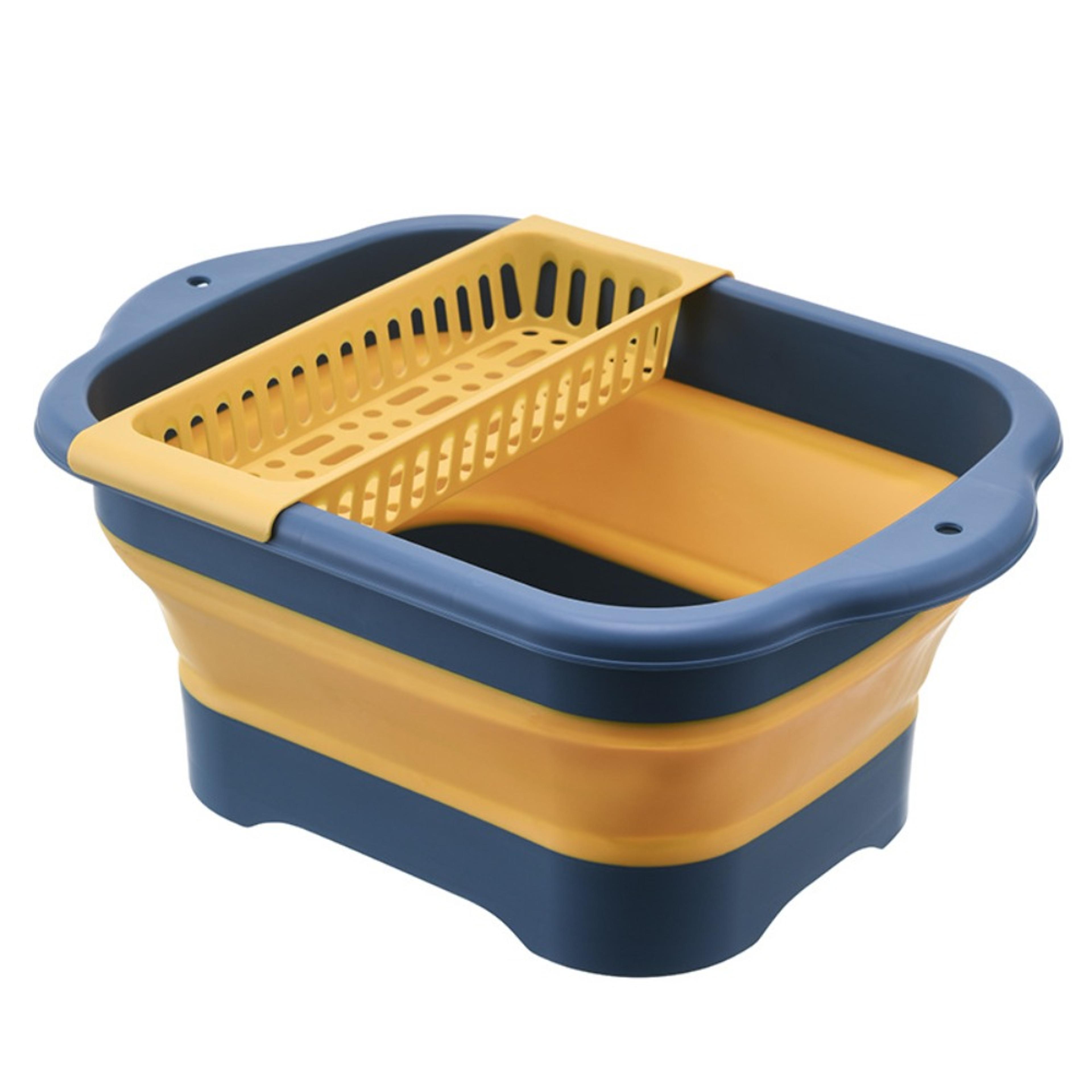 collapsible dish basin portable camping sink and vegetable washing basket