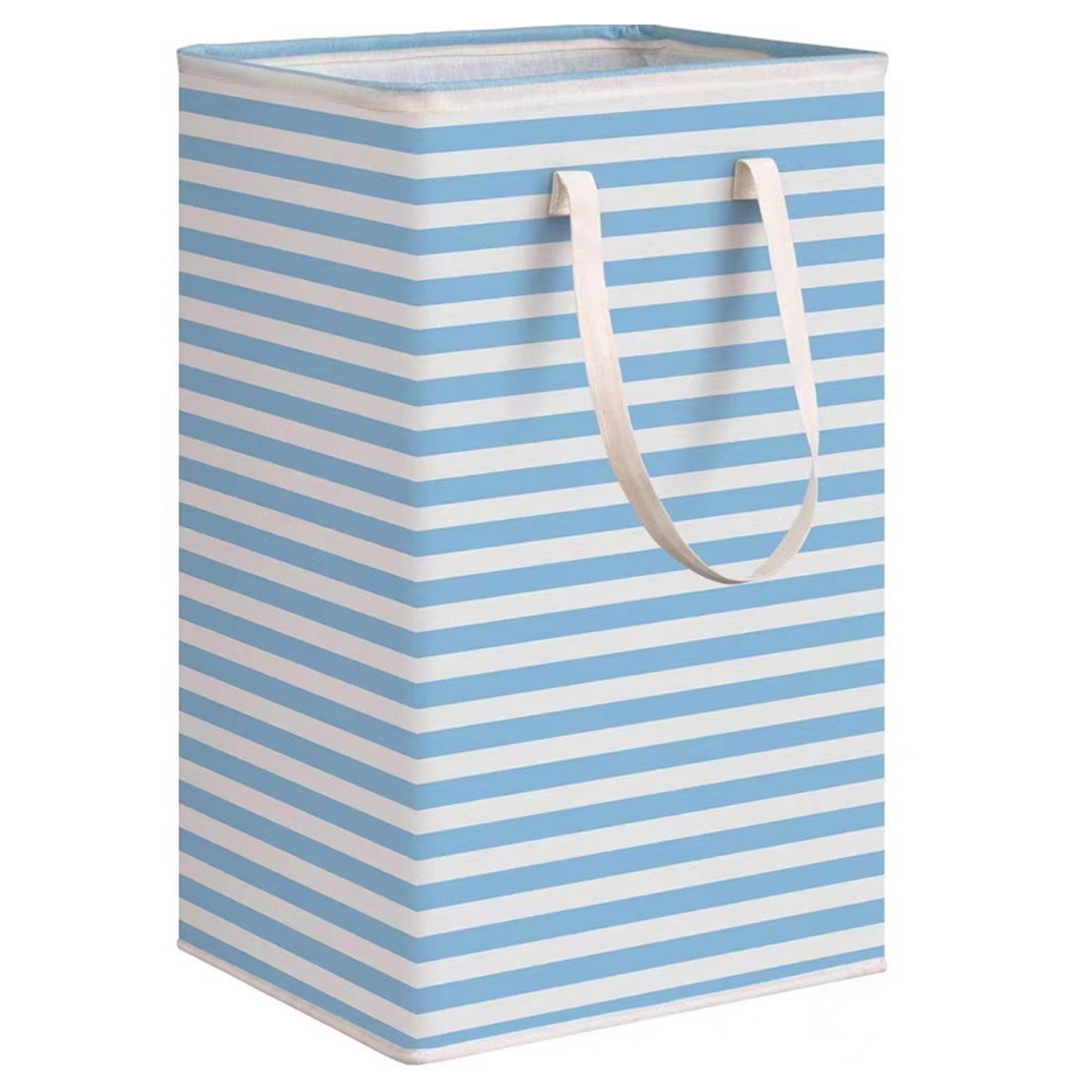 collapsible laundry basket with reinforced handles and waterproof interior