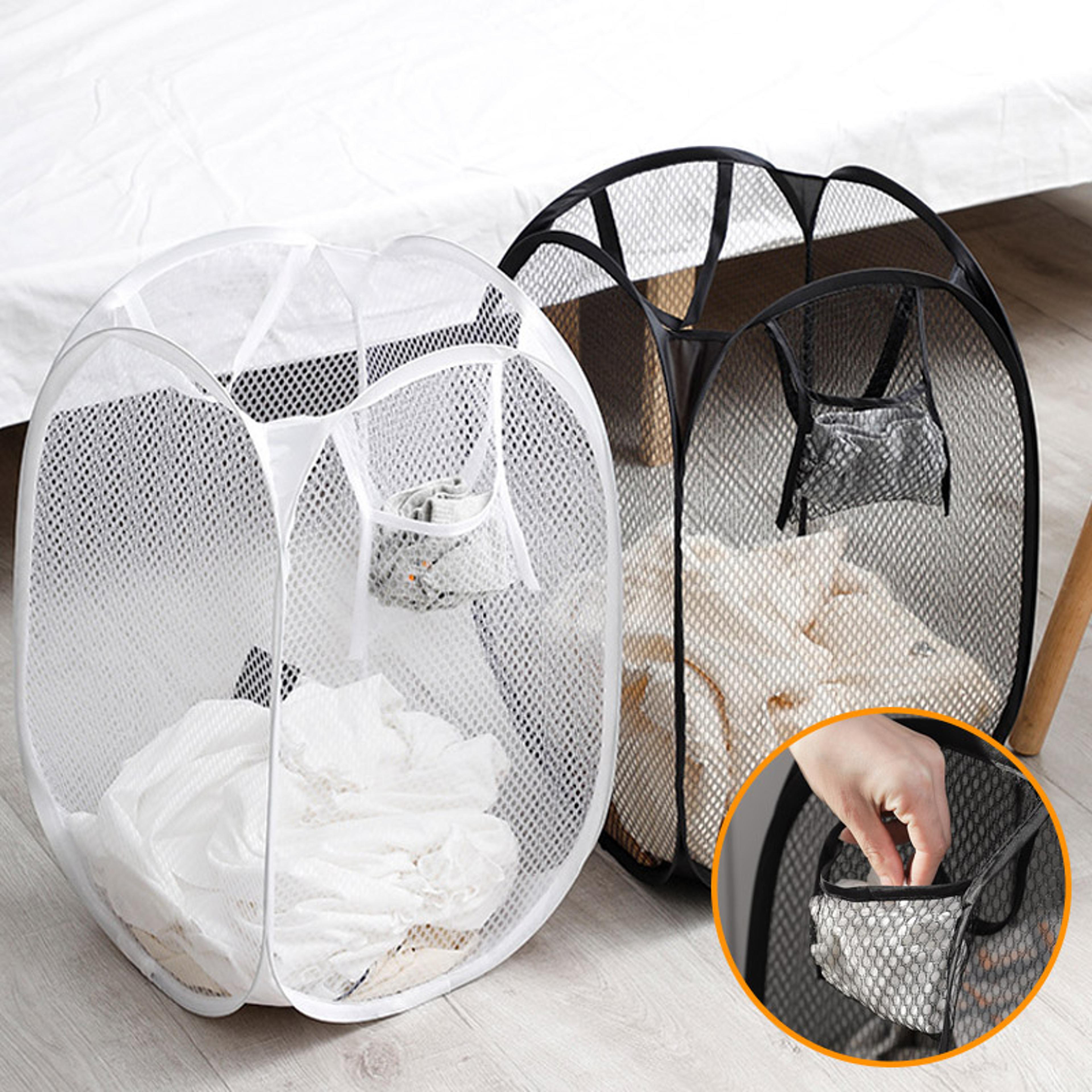 large capacity mesh laundry hamper dirty clothes basket for bathroom and bedroom