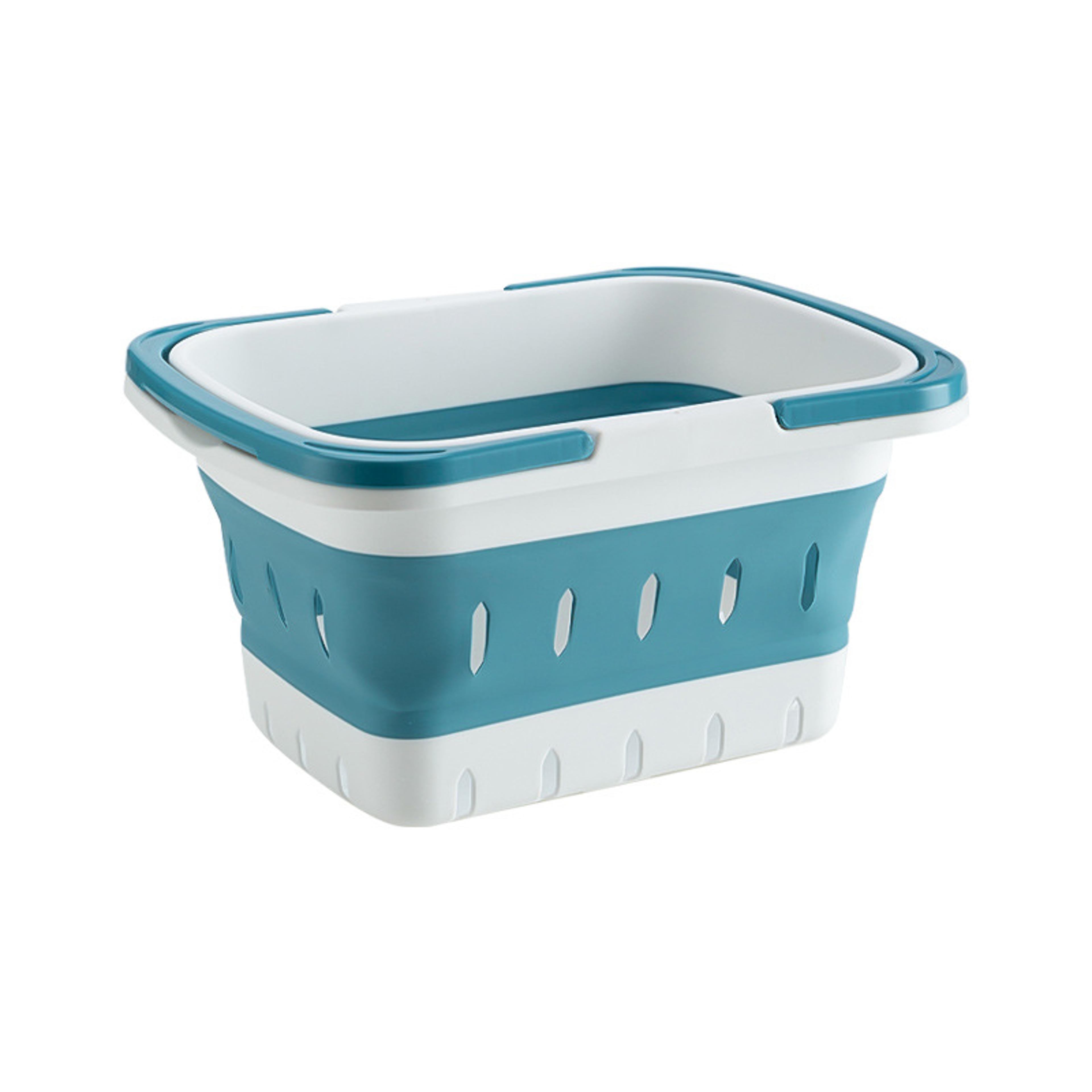 collapsible laundry basket foldable oval washing tub with handles