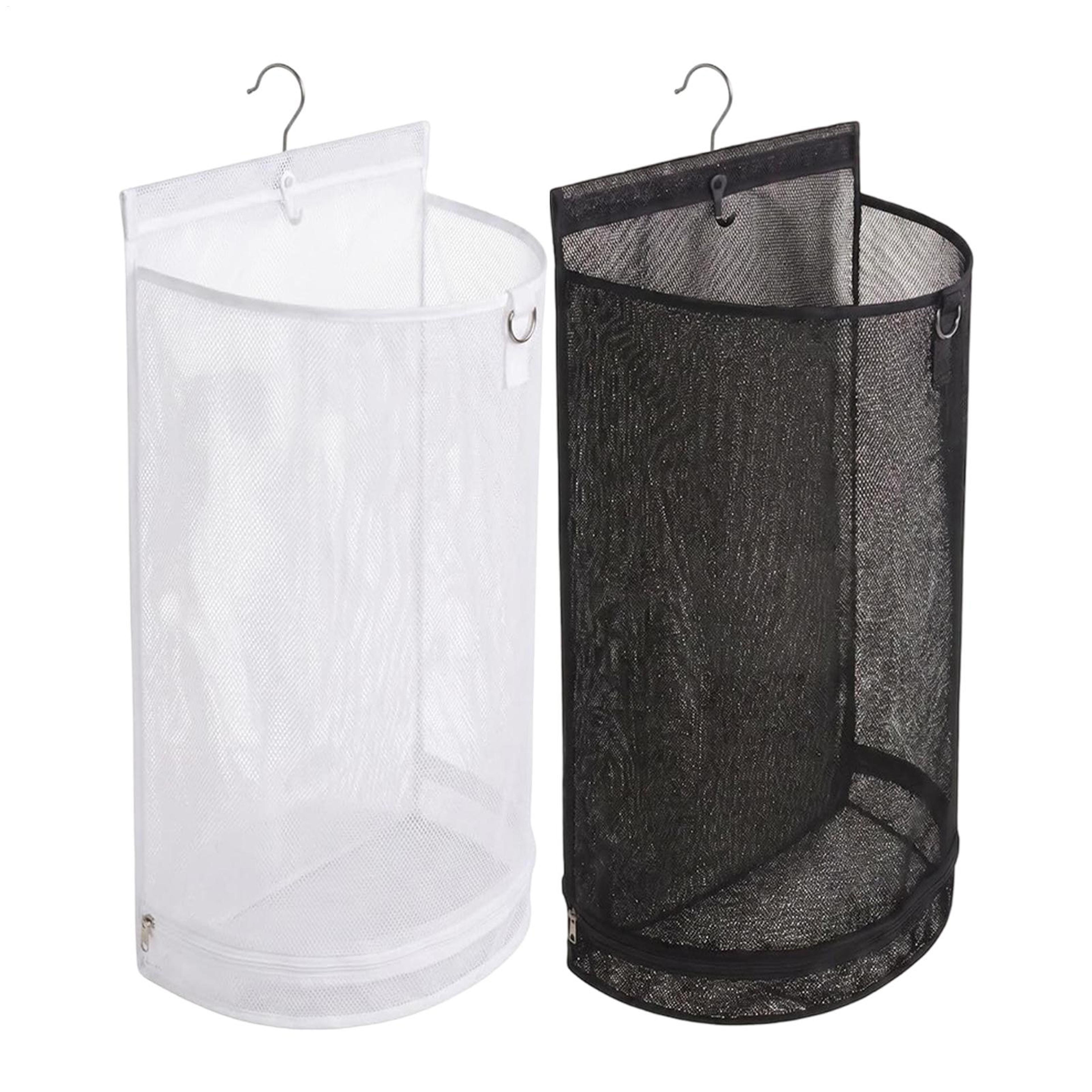 foldable hanging mesh laundry basket space saving breathable laundry organizer