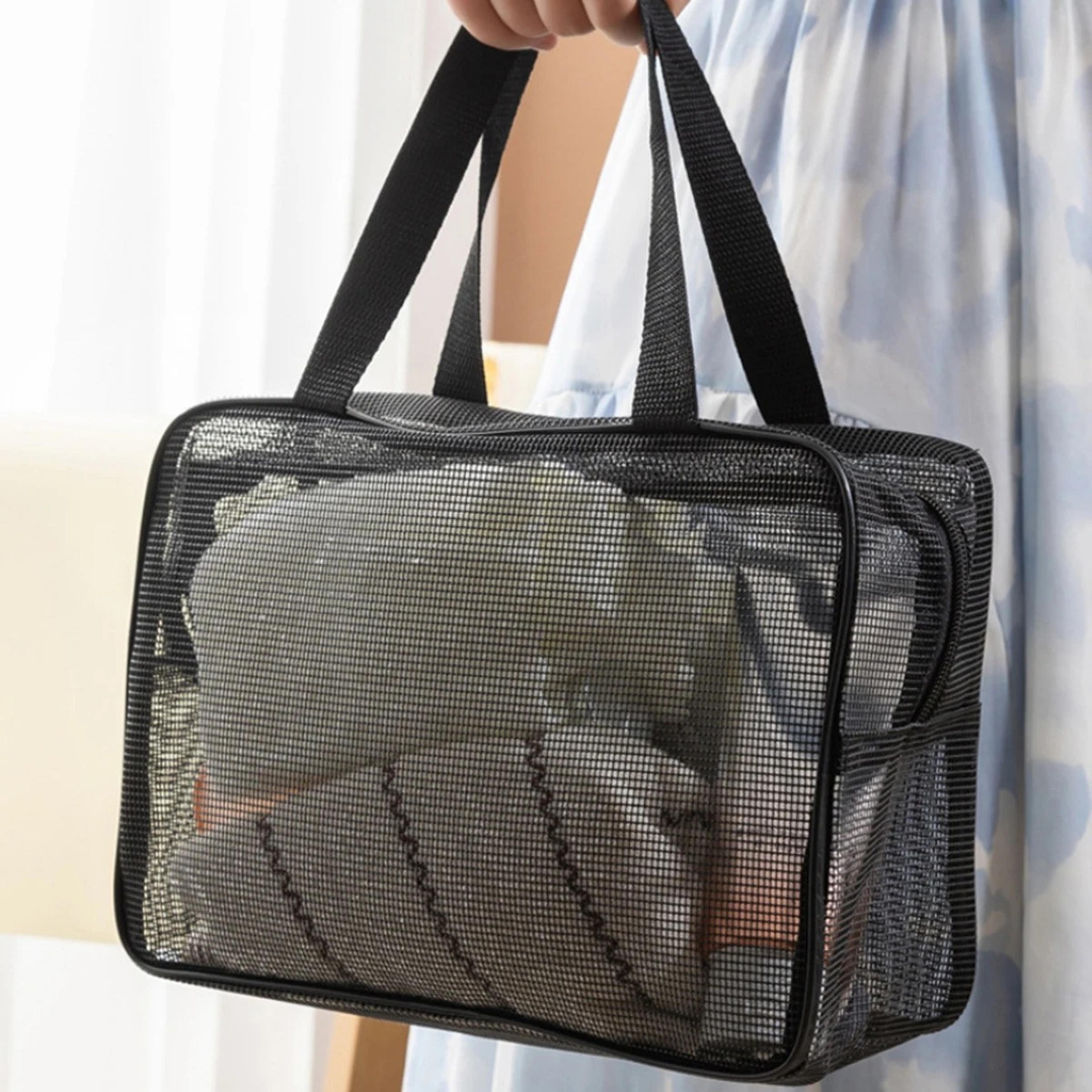 large mesh shower caddy tote portable toiletry organizer