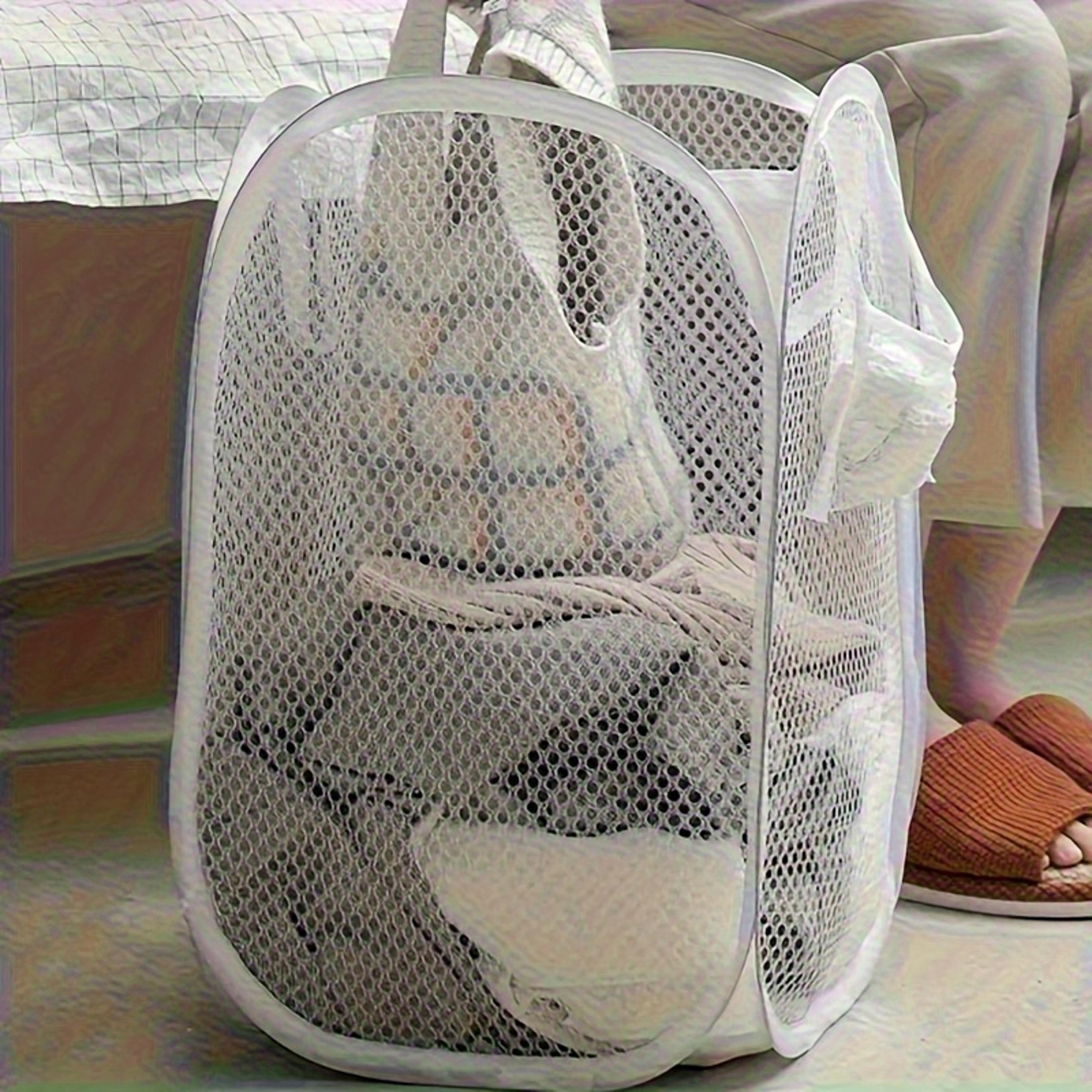 extra large pop up laundry hamper with handles collapsible mesh laundry basket