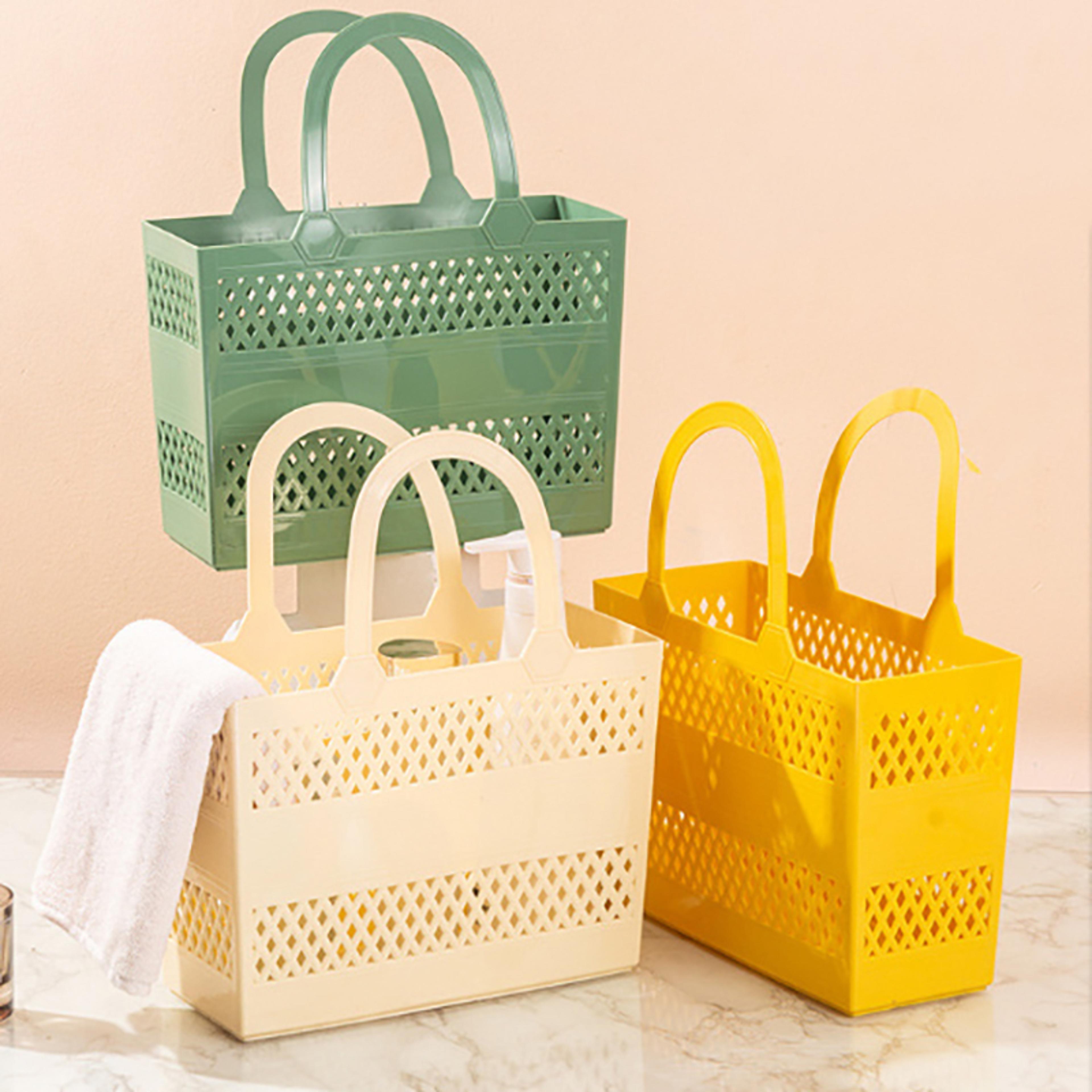 portable shower caddy basket with handles quick drain bathroom organizer for dorm gym travel