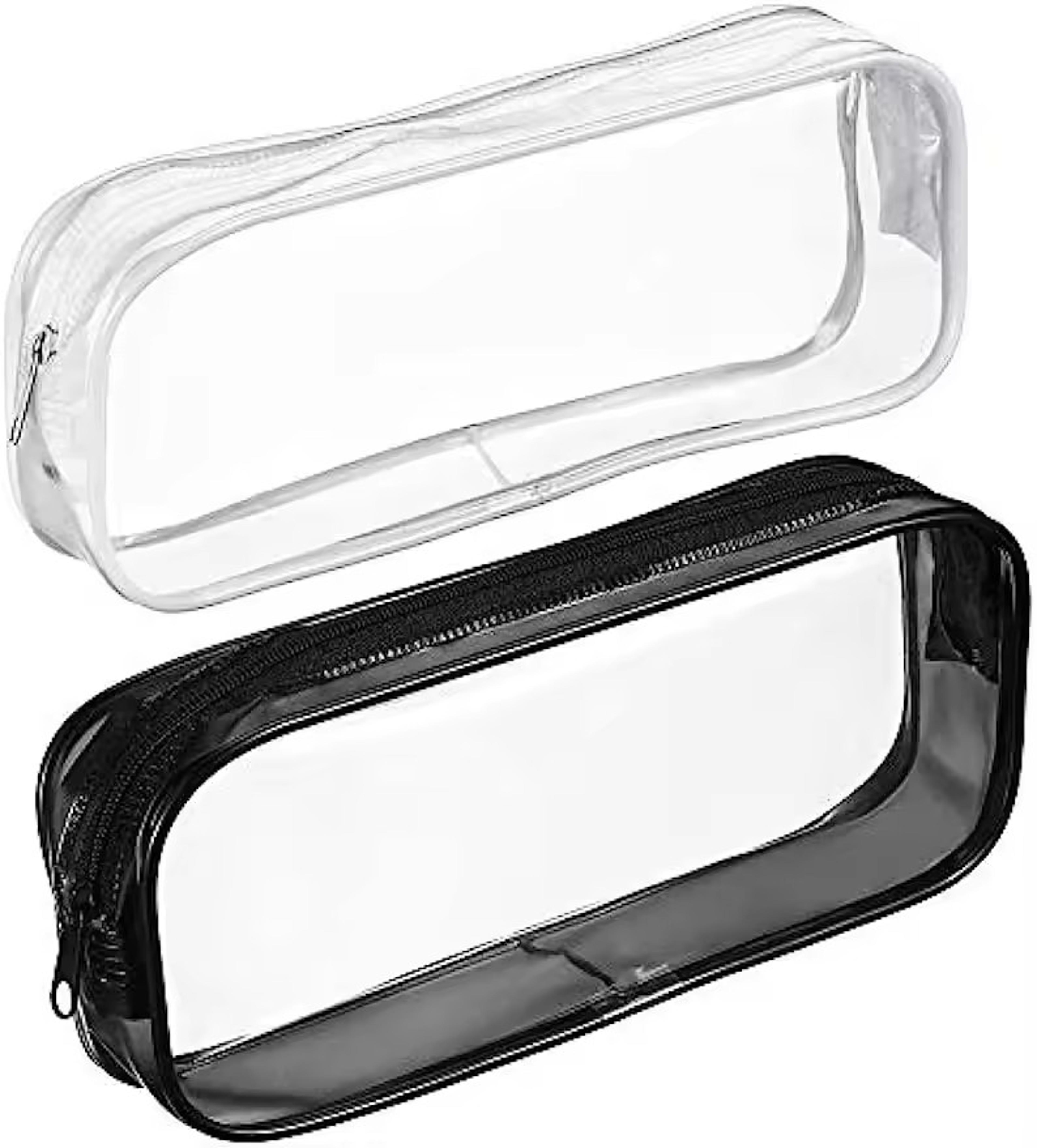 clearview transparent pencil case large capacity waterproof stationery and makeup pouch