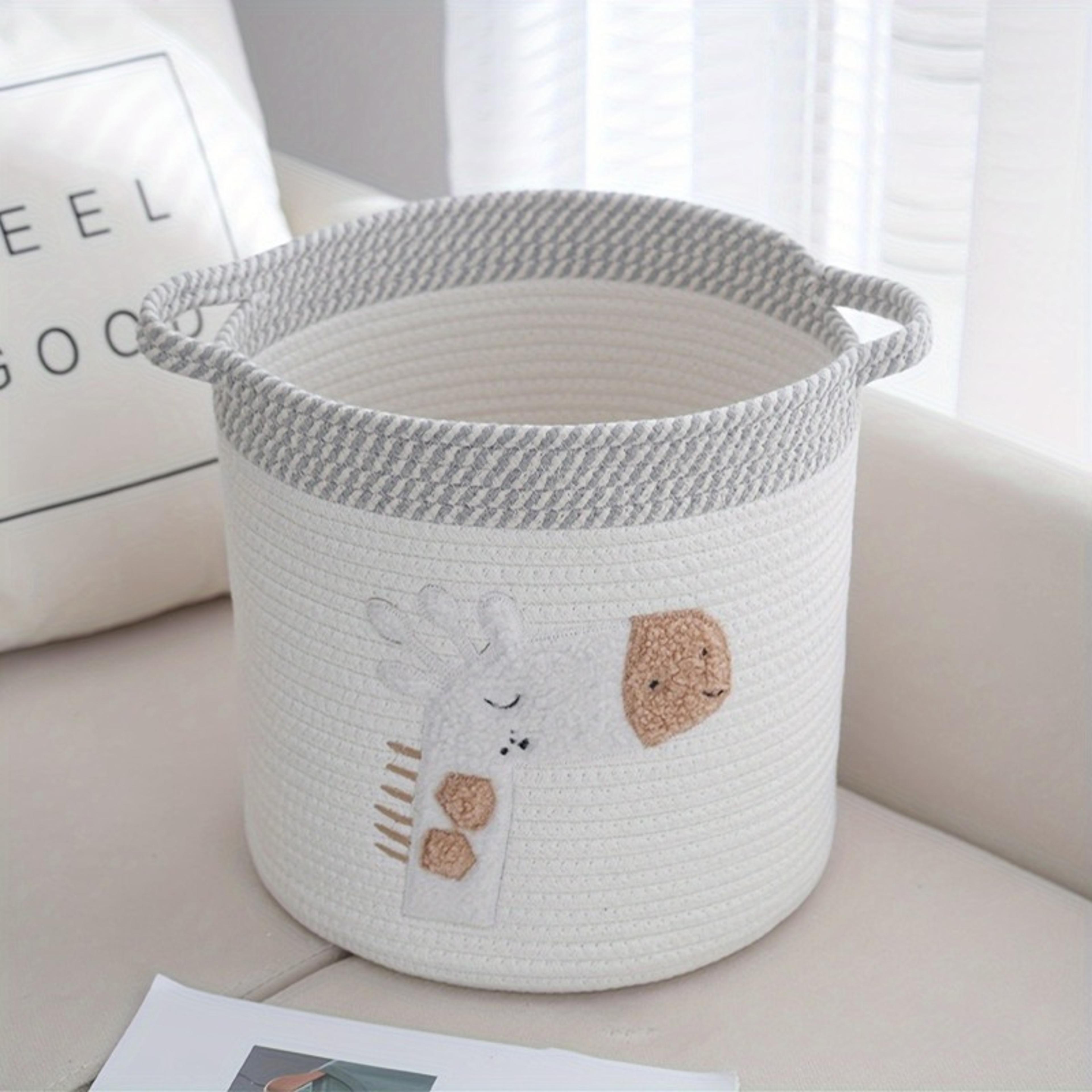 giraffe cotton rope storage basket for toys clothes and nursery organization