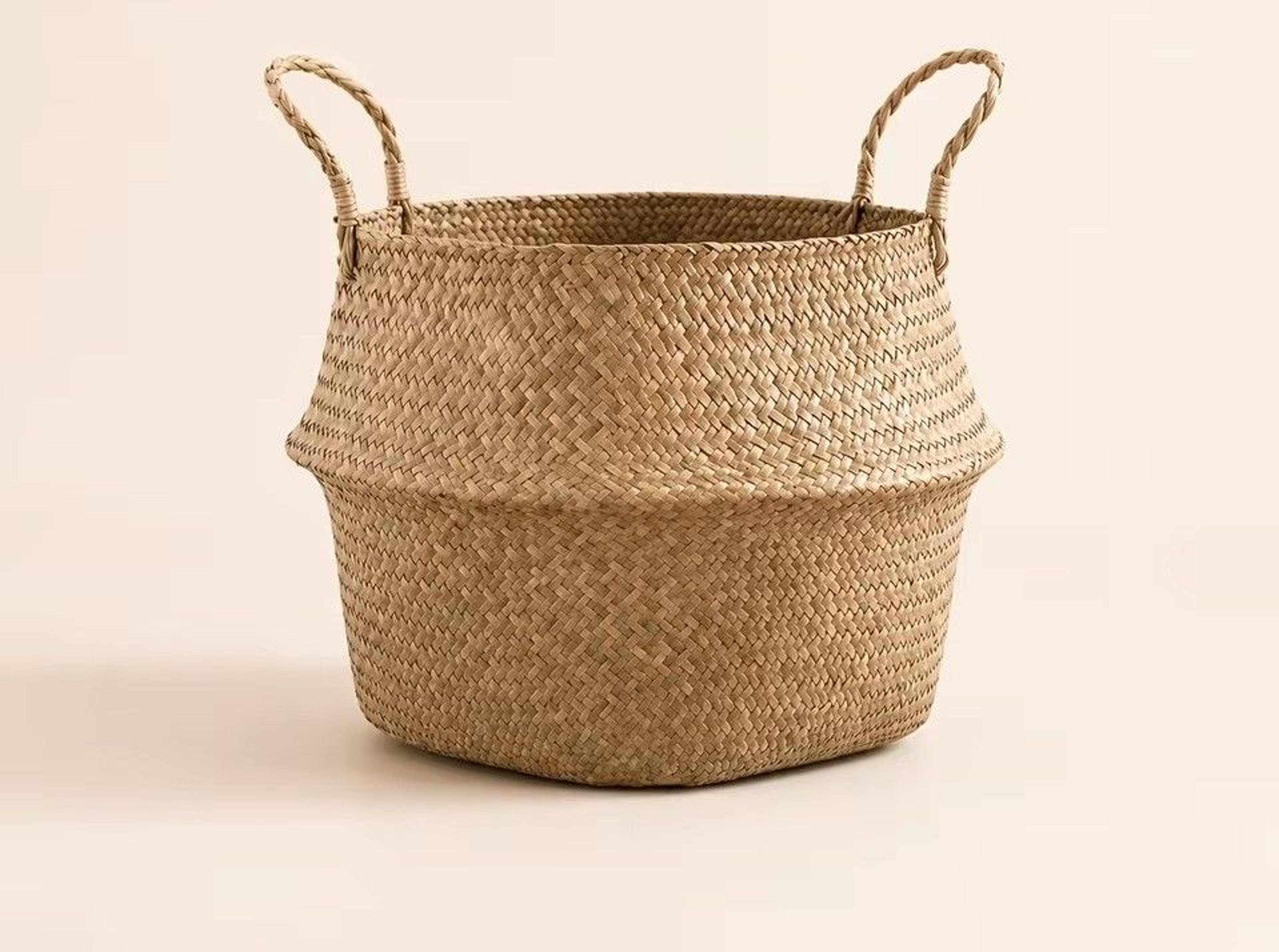 cotton rope woven storage basket for nursery closet and shelves