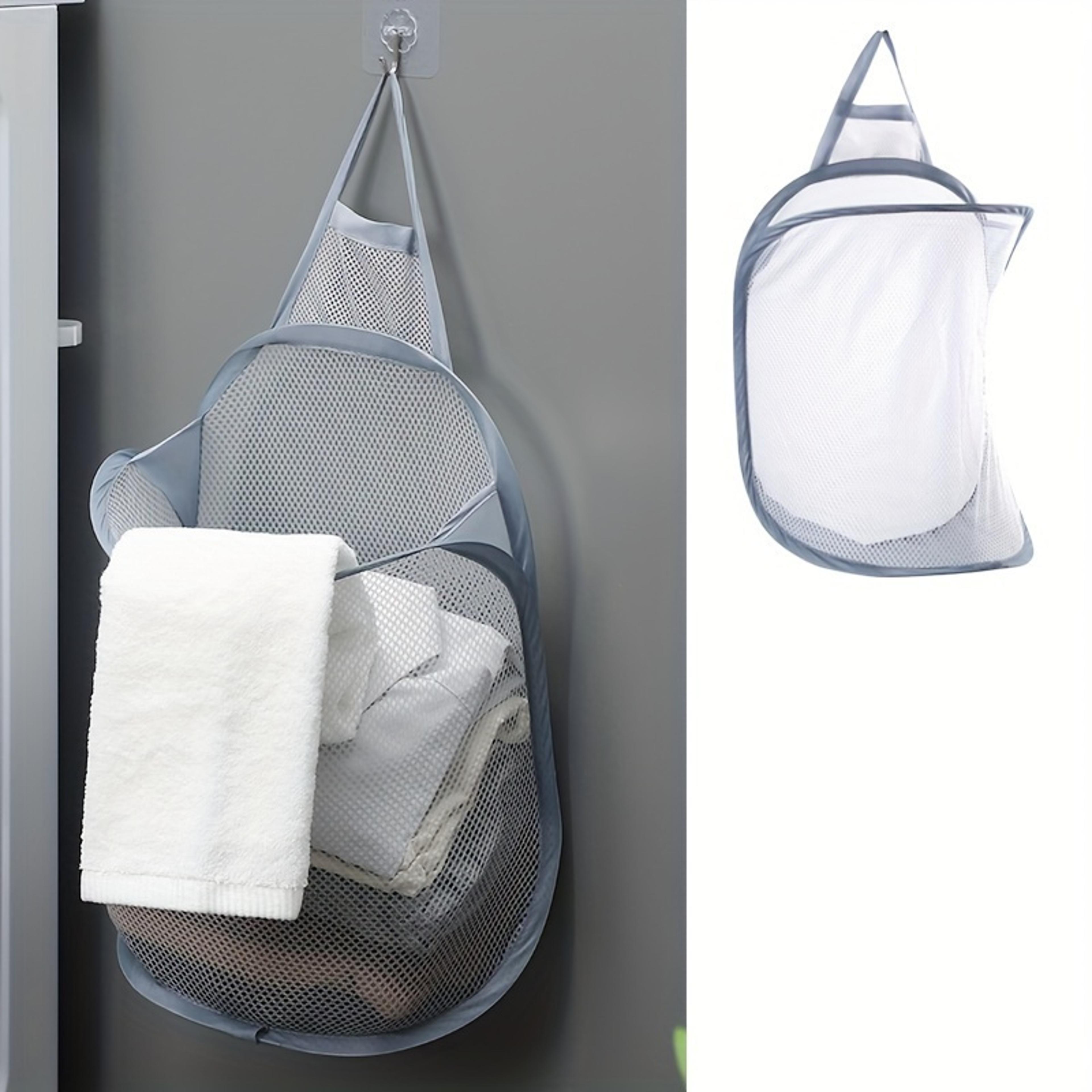 saving wall mounted foldable laundry hamper