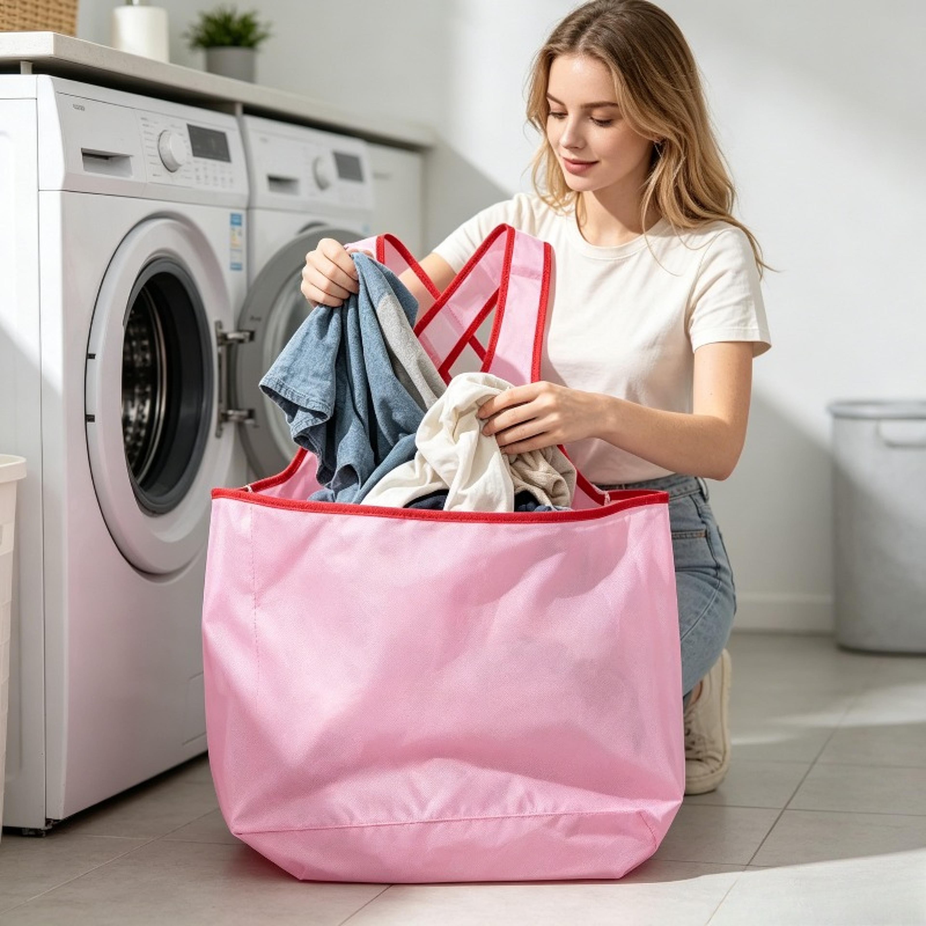 hands free laundry apron portable clothes drying apron with large carry pocket
