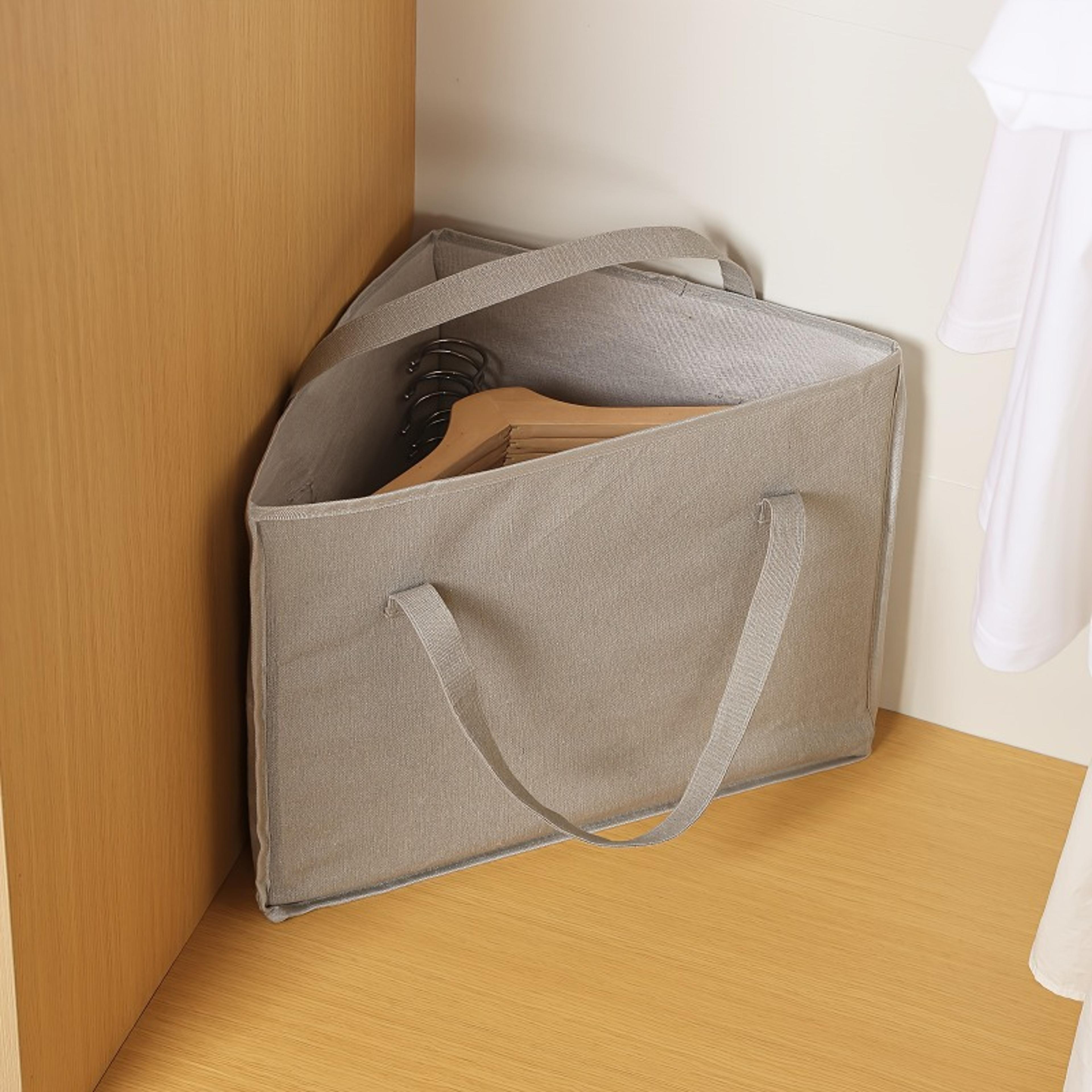 triangular clothes hanger organizer waterproof space saving storage bag with handle
