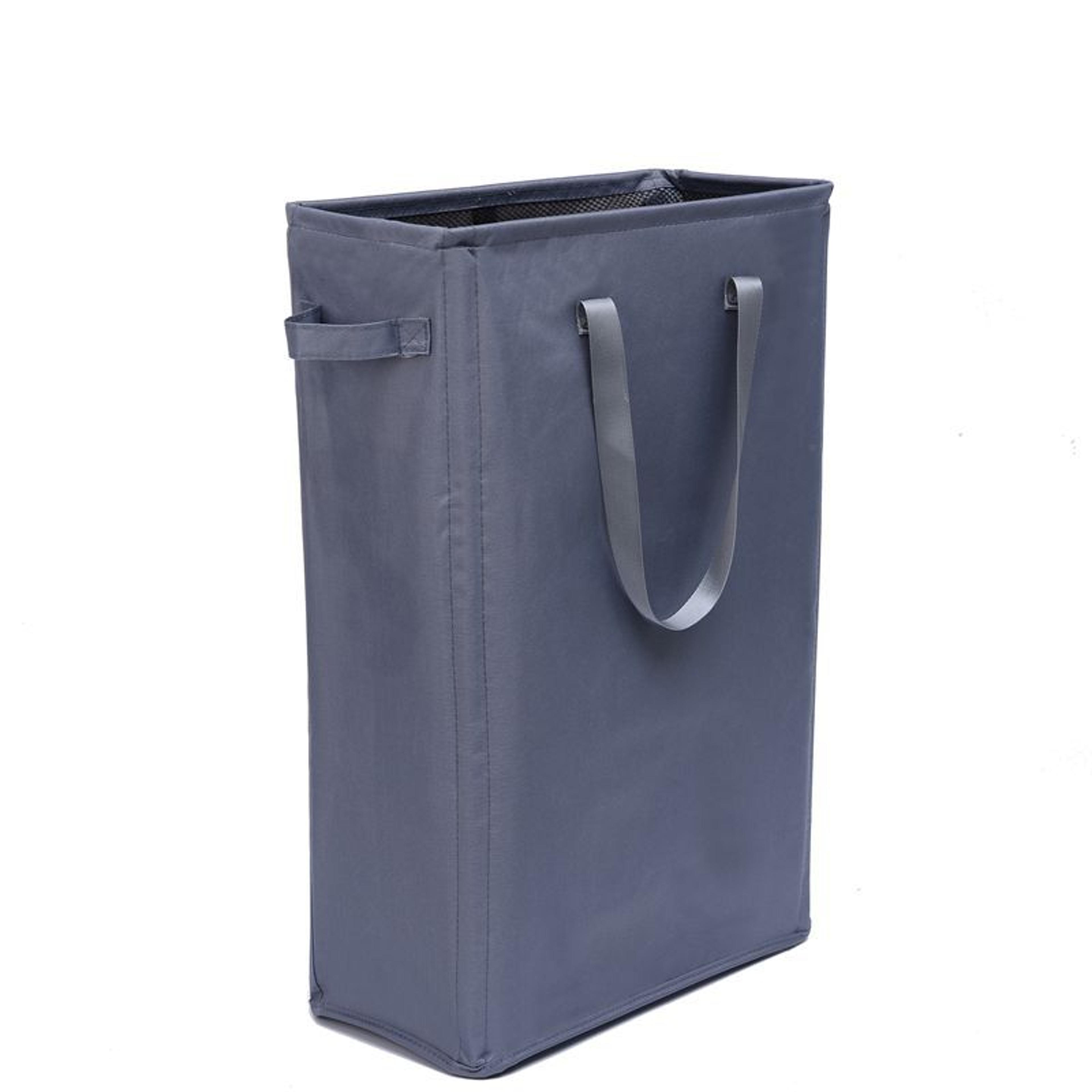 slim laundry hamper collapsible narrow basket with handles