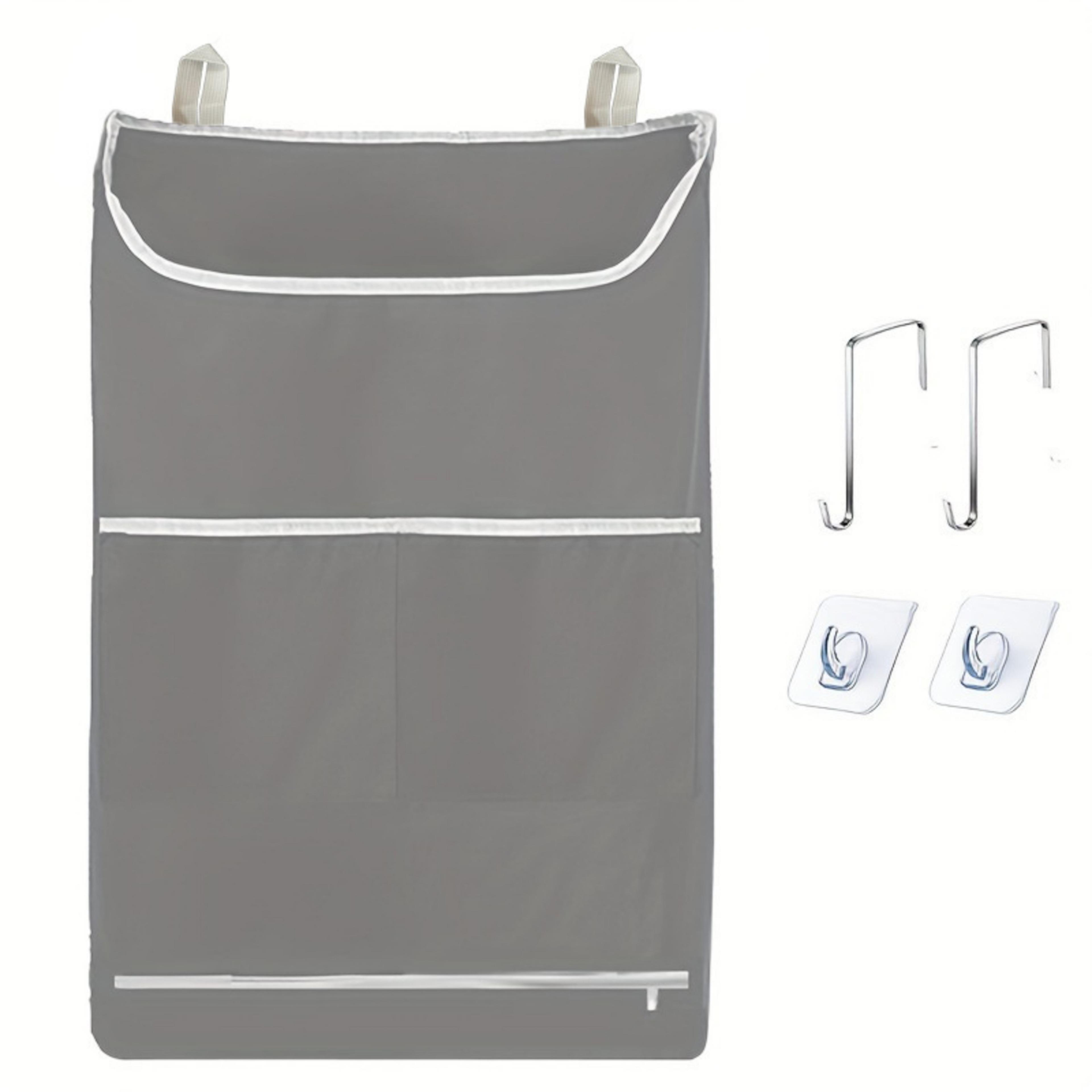 space saving door hanging laundry hamper with hooks for dorms and small spaces