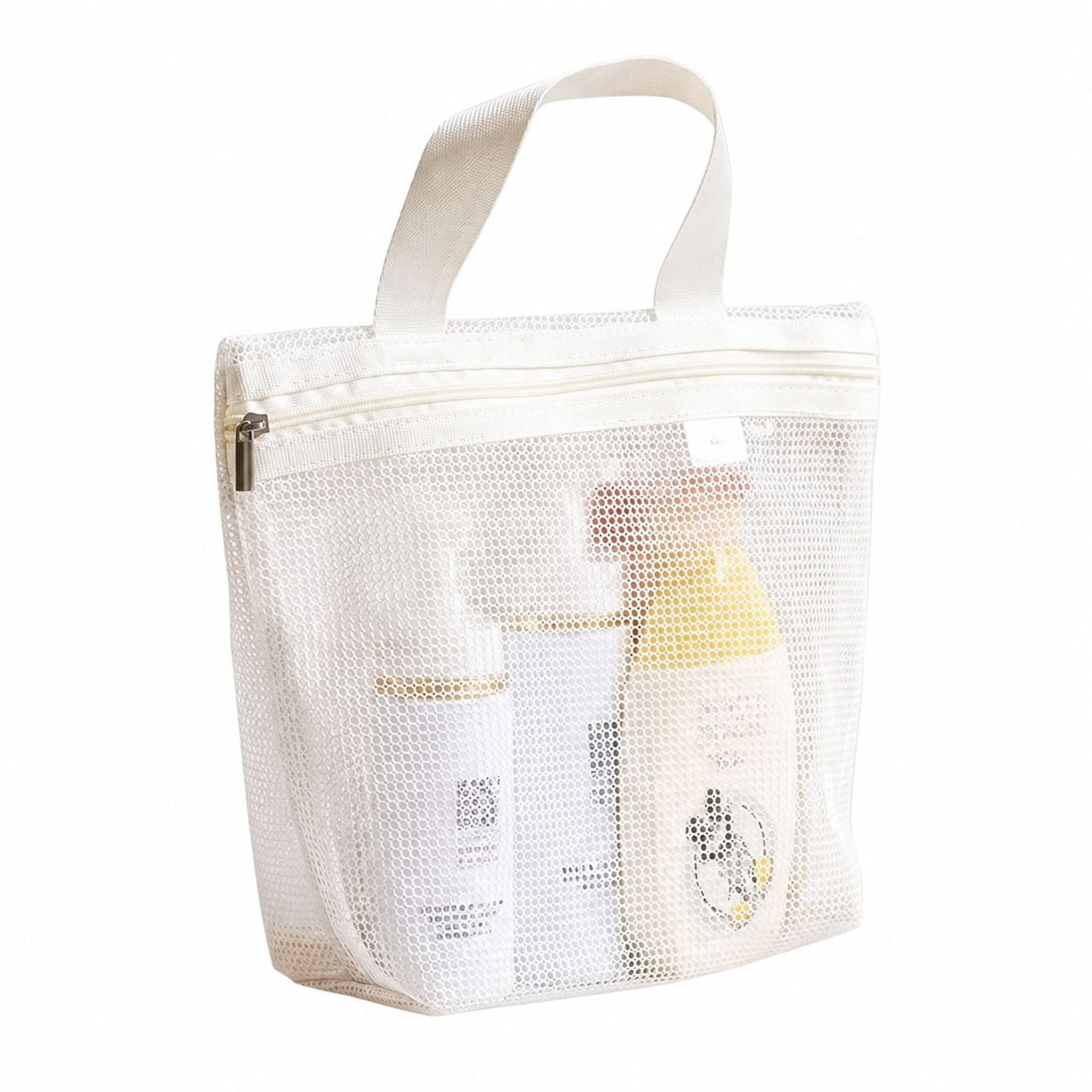 mesh toiletry bag portable travel makeup organizer and hanging shower pouch