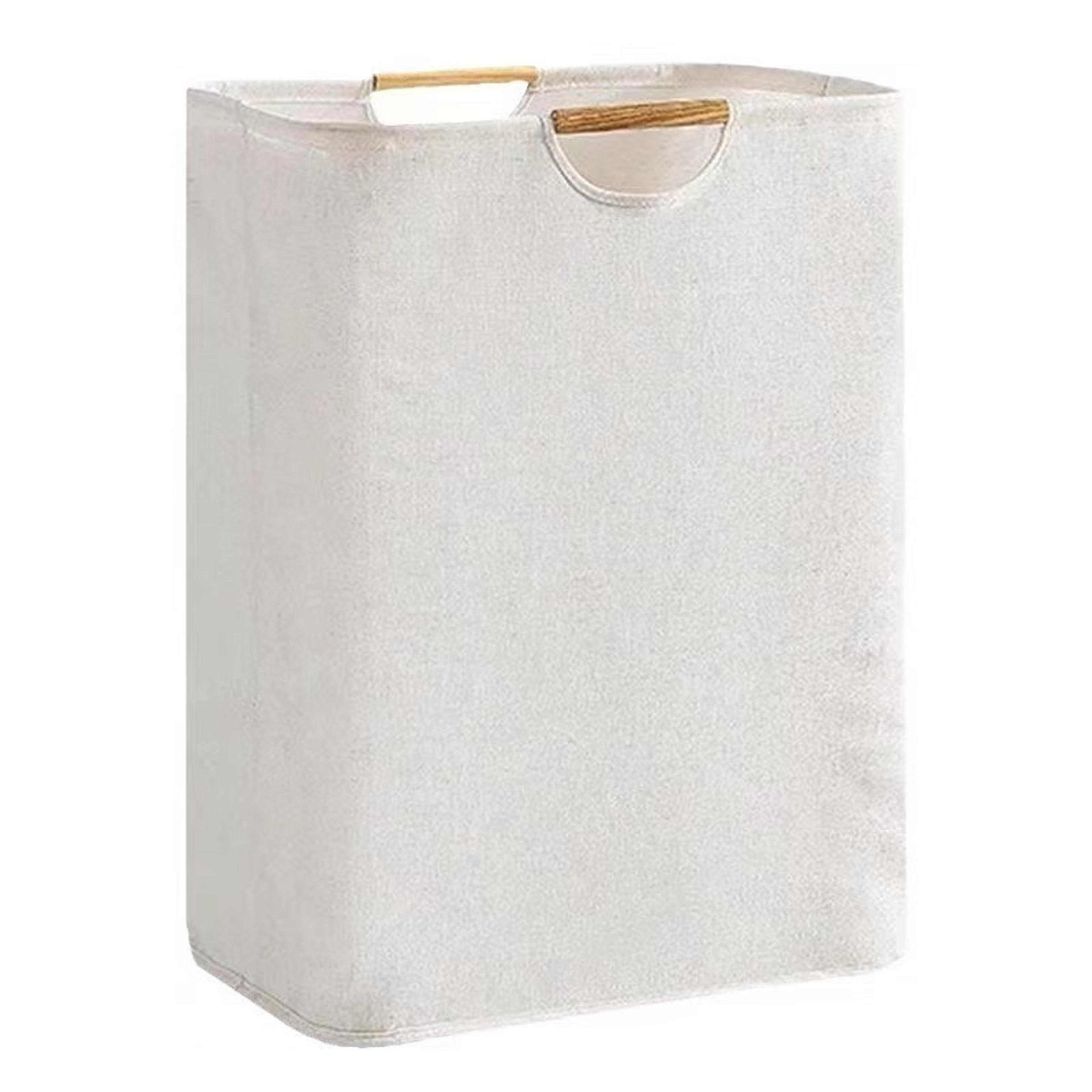 large capacity foldable laundry basket cotton linen storage hamper