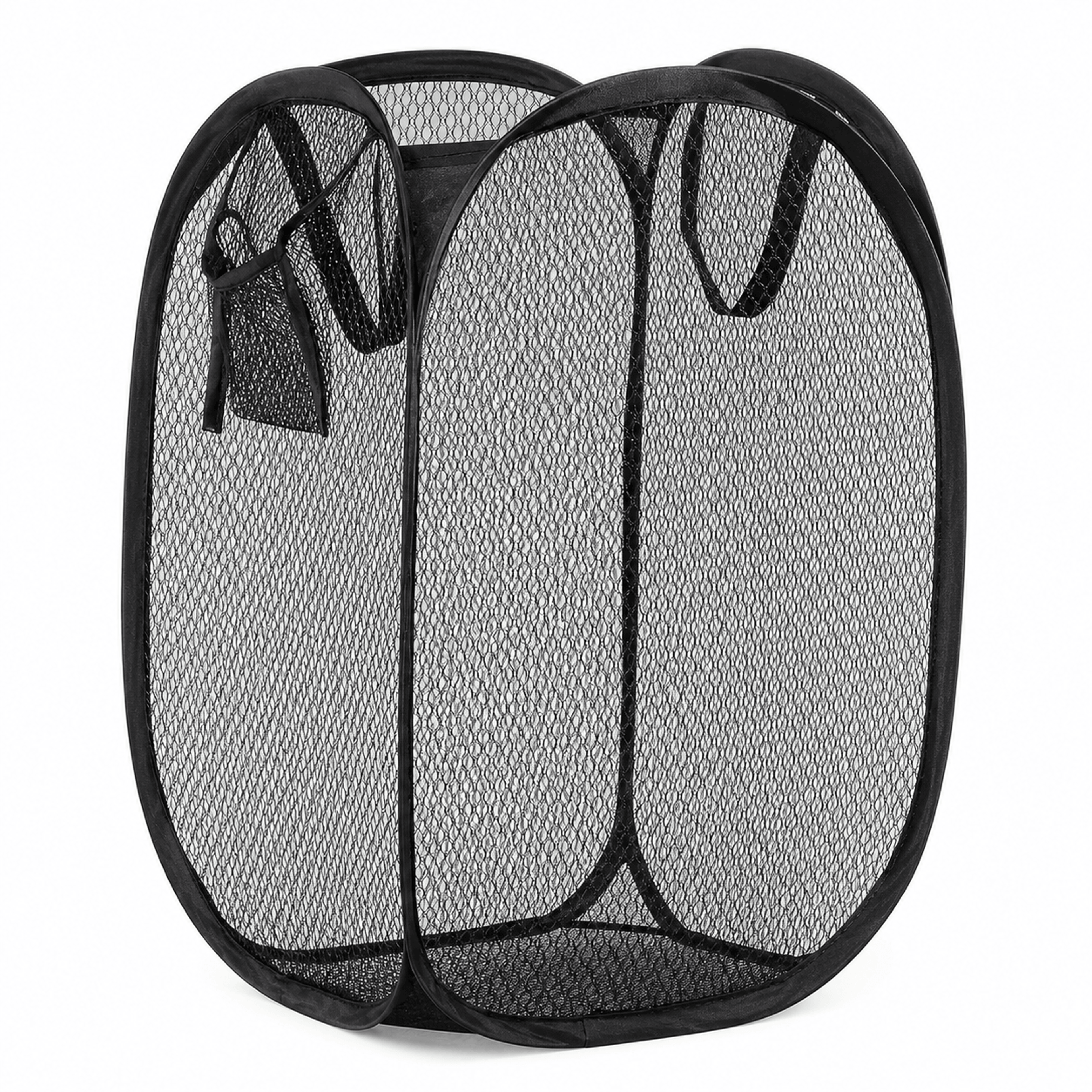 large foldable mesh pop up laundry basket with carry handle