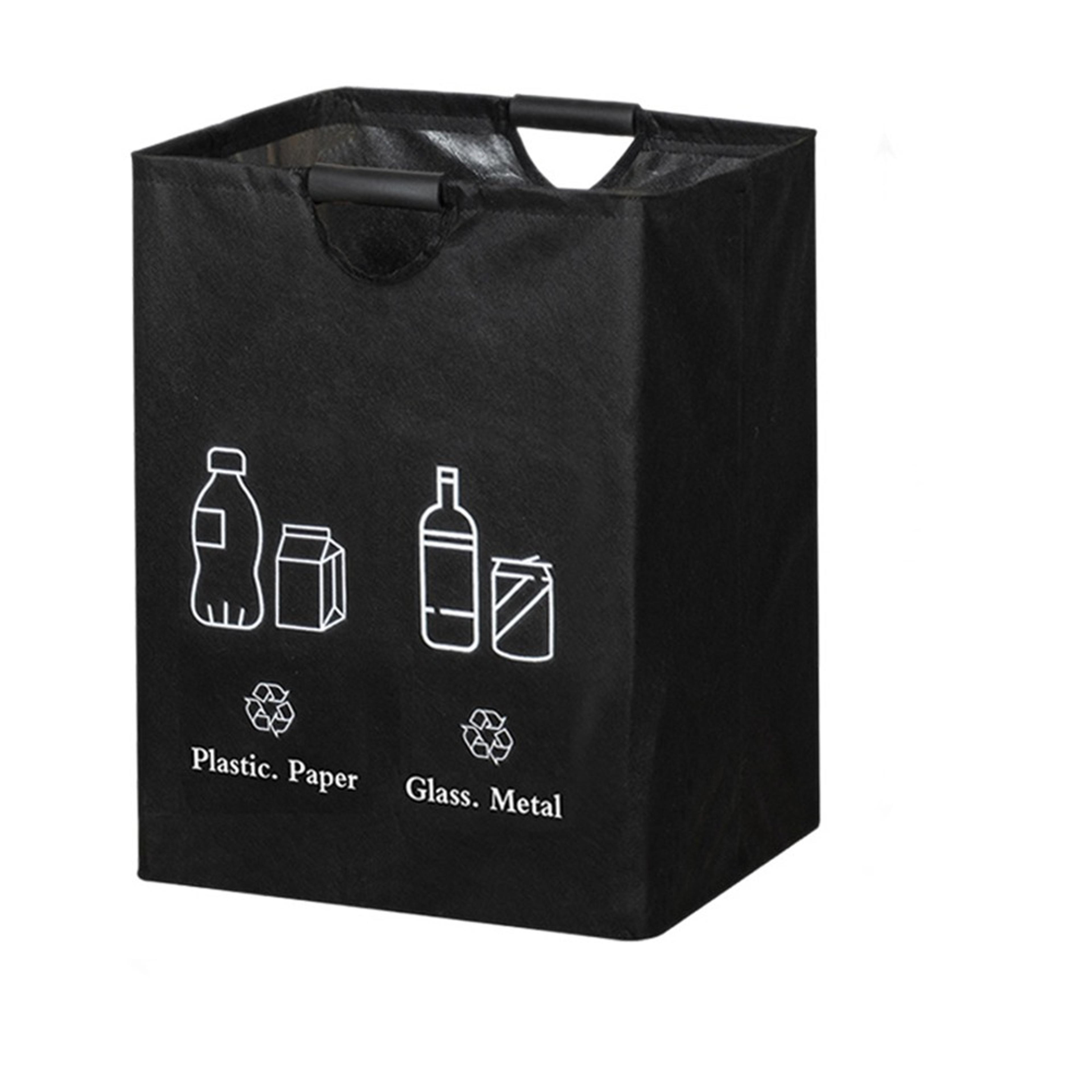 large capacity bottle recycling bin foldable storage basket with handles