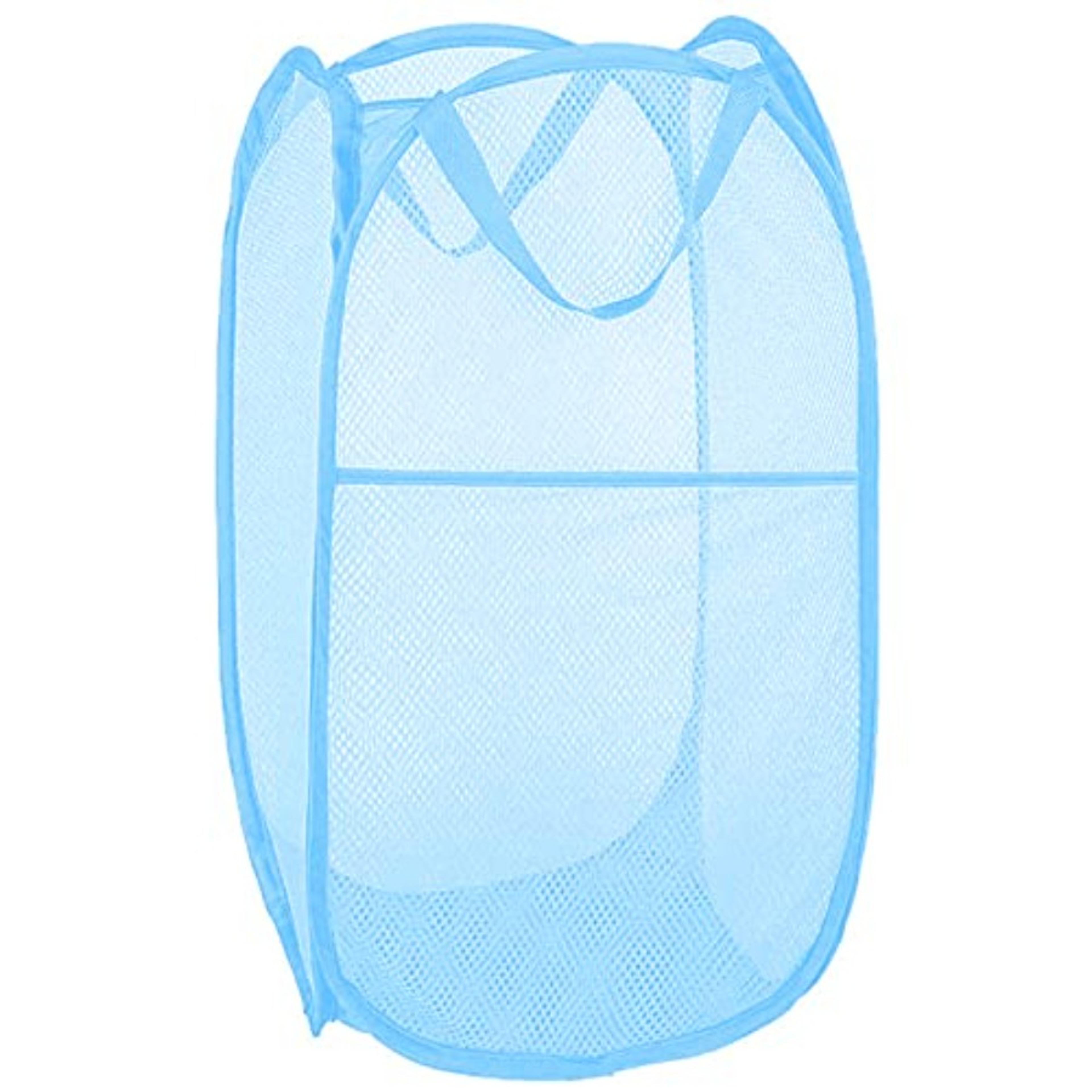 collapsible mesh pop up laundry hamper with reinforced handles