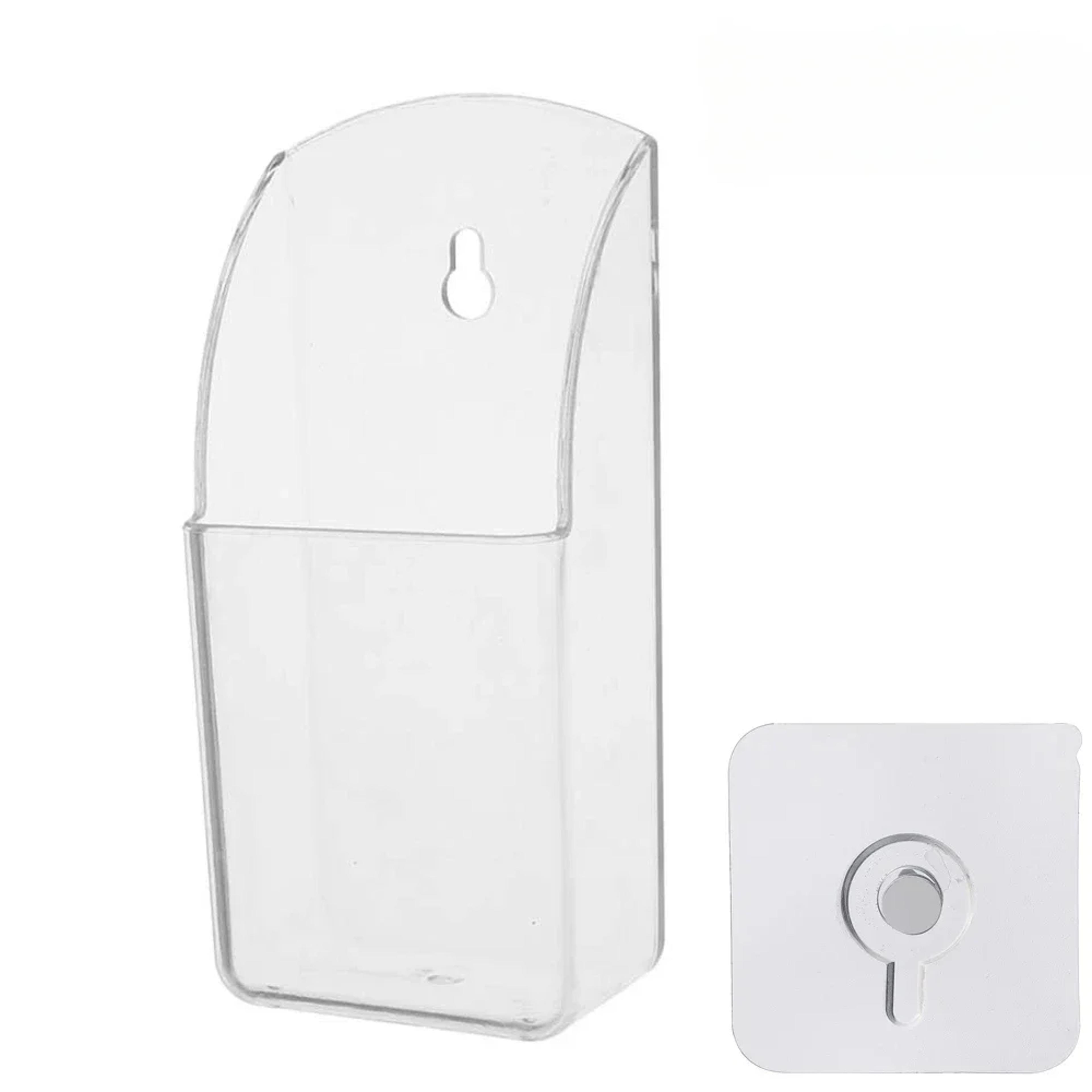 clear acrylic wall mounted remote control holder