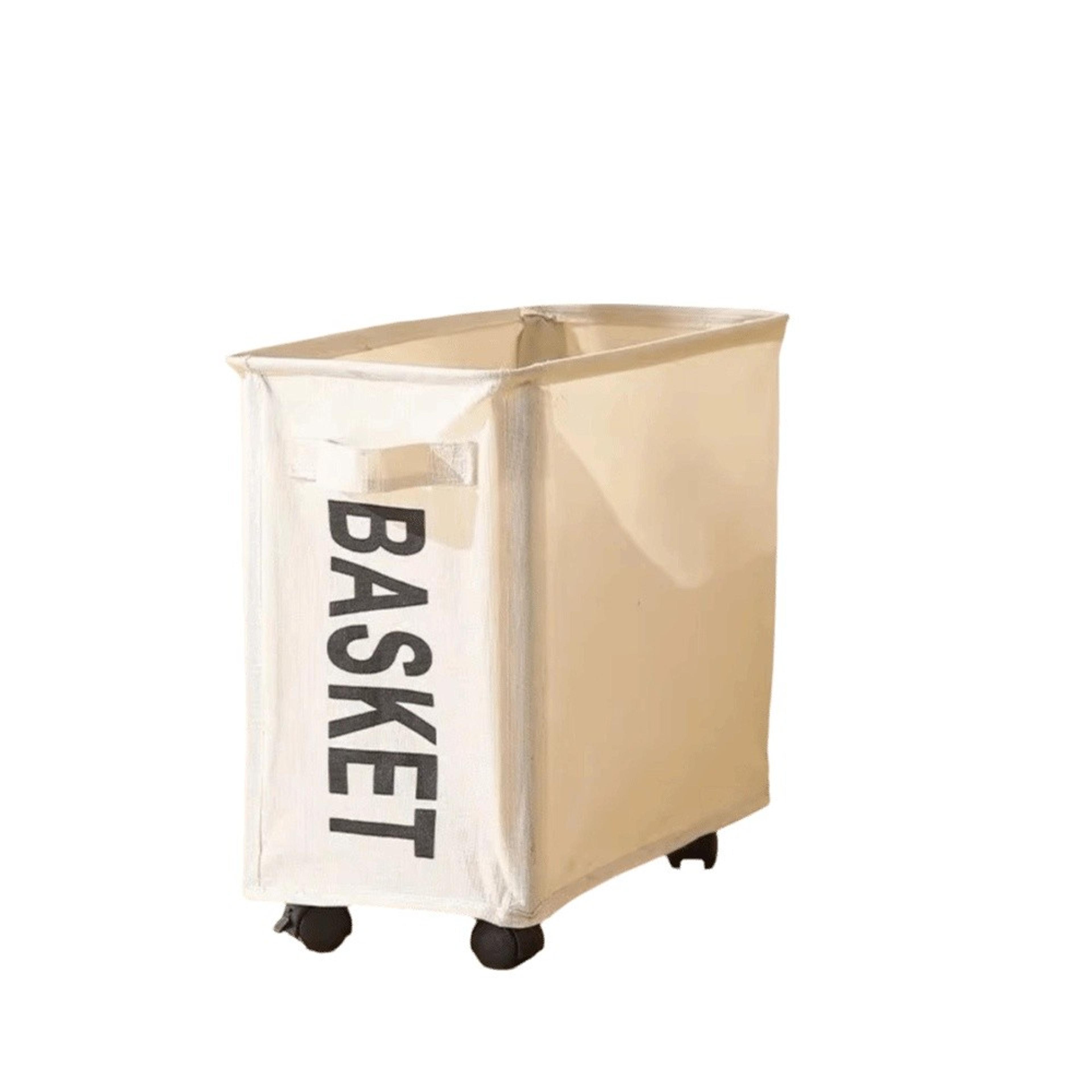slim rolling laundry basket with wheels foldable waterproof hamper