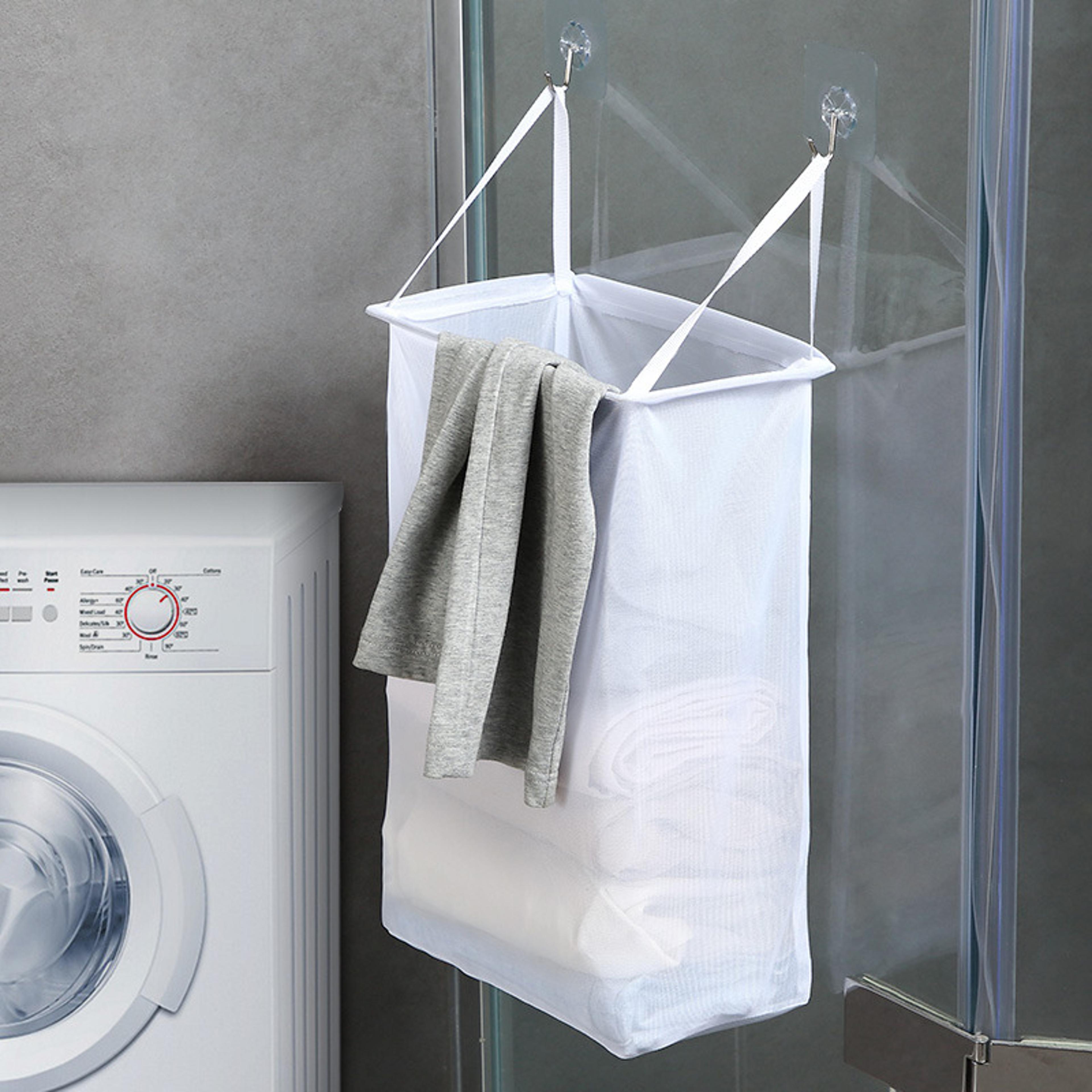 wall mounted laundry basket collapsible laundry hamper space saving organizer