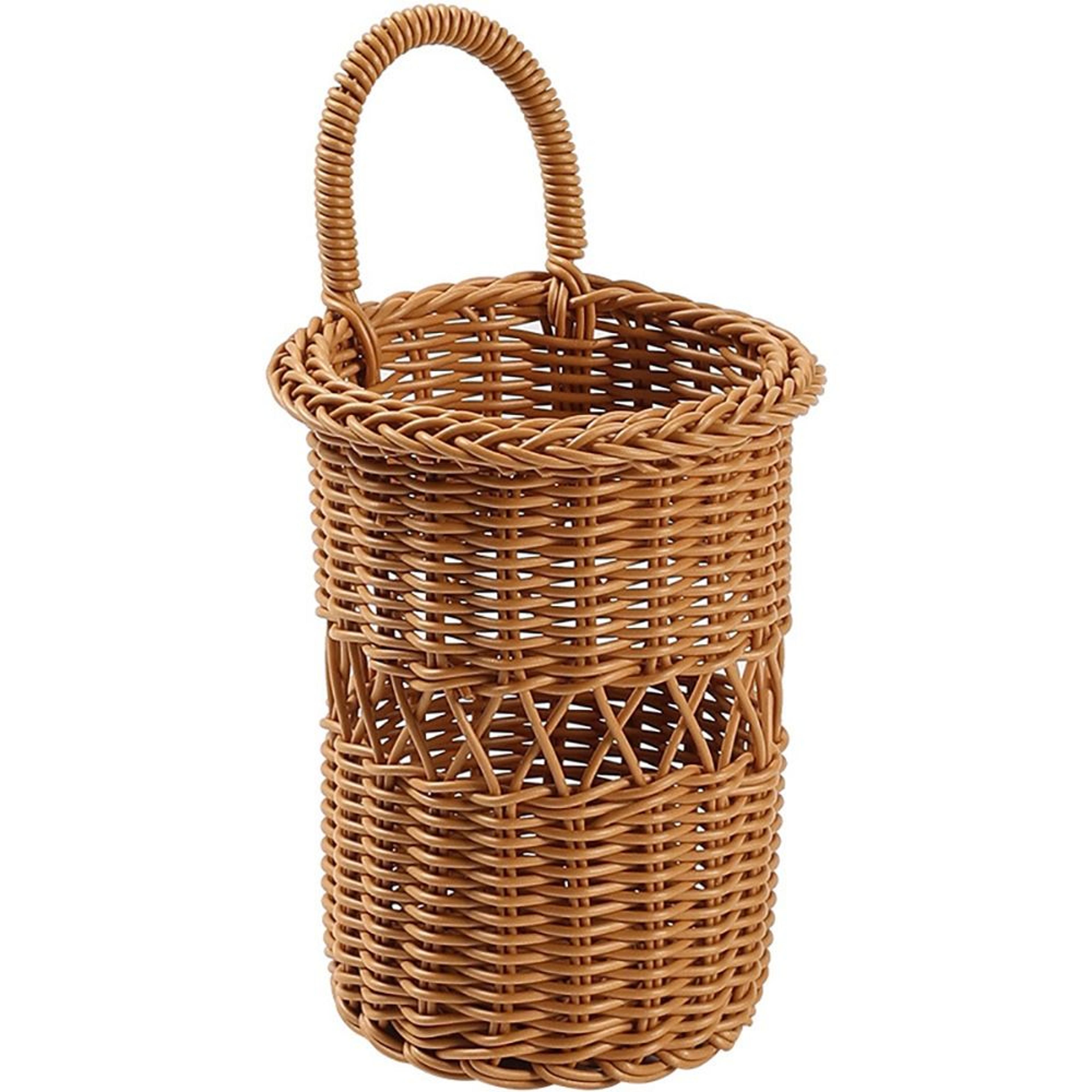 woven wall mounted storage basket hanging organizer for home and kitchen