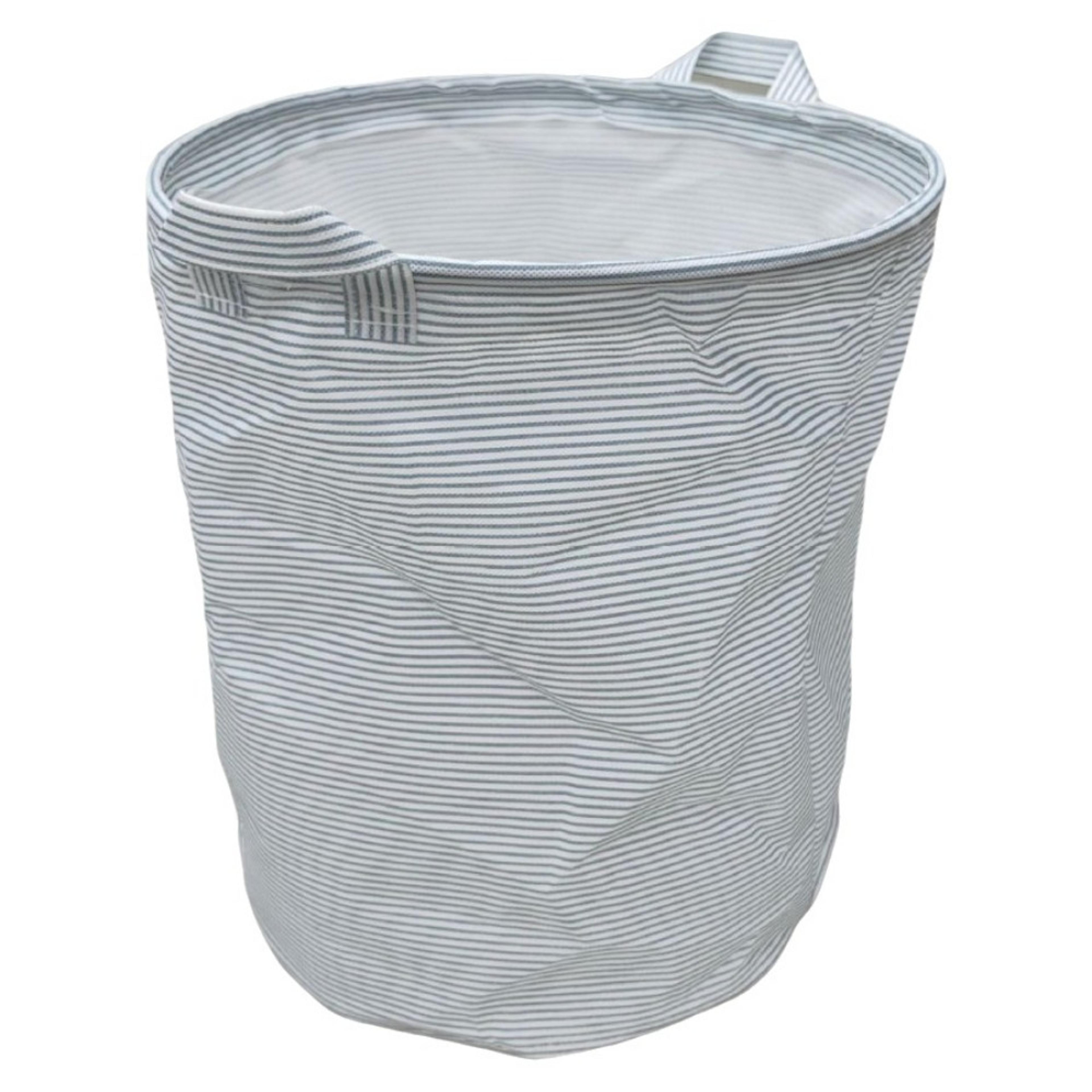 striped foldable laundry hamper large laundry basket with handles for clothes storage