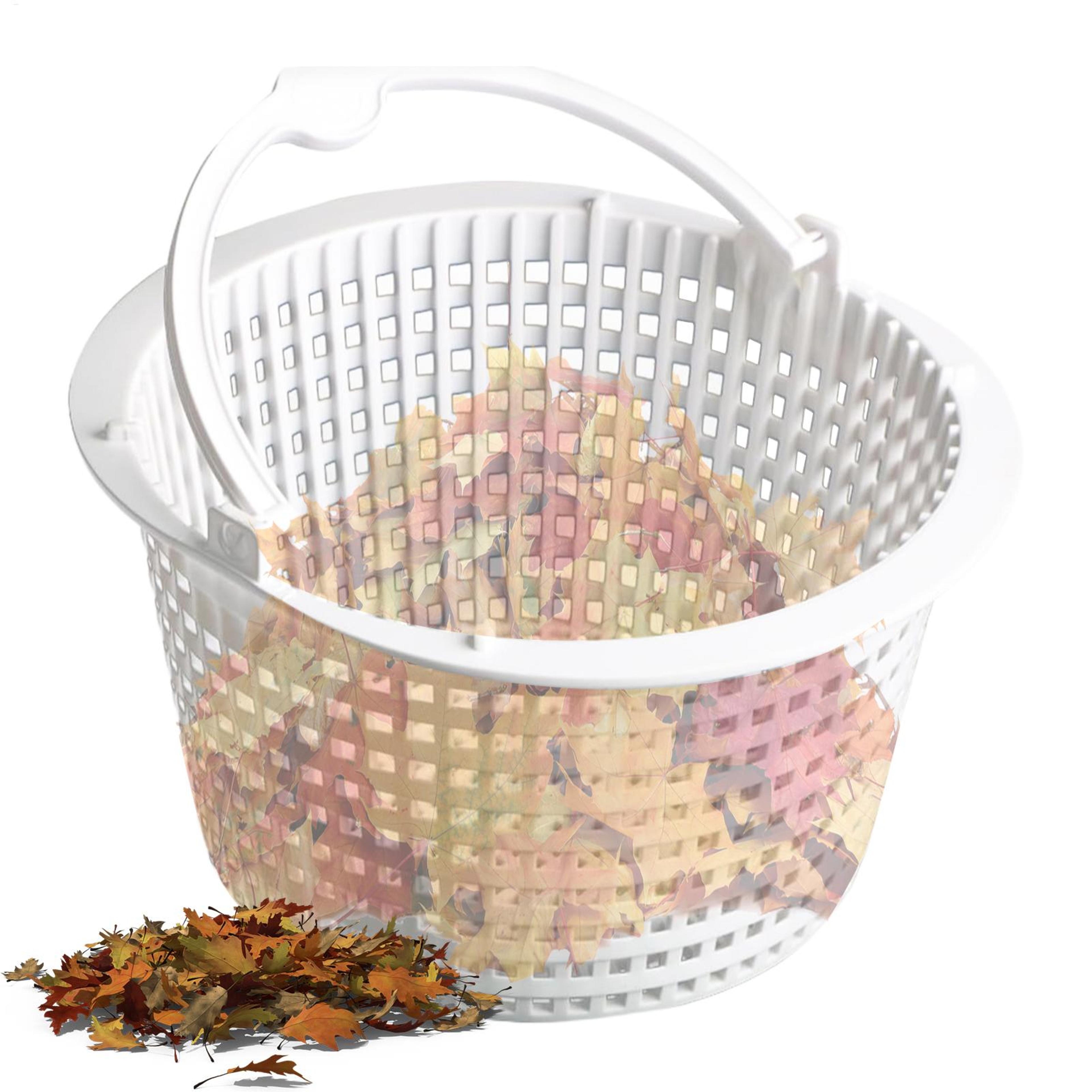 above ground pool skimmer basket with handle and leaf debris filter