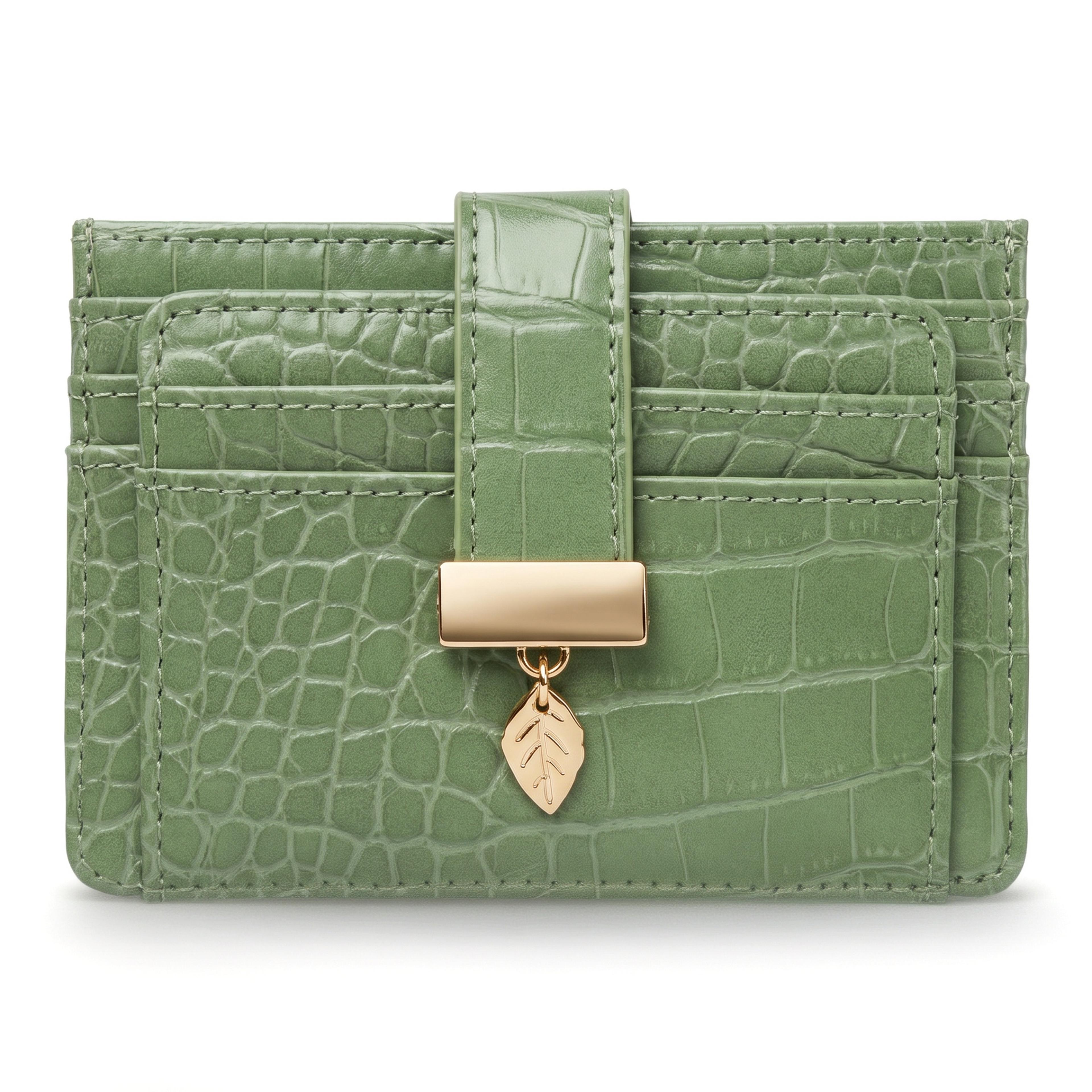 croc rfid blocking women slim wallet with card slots id window and coin pocket