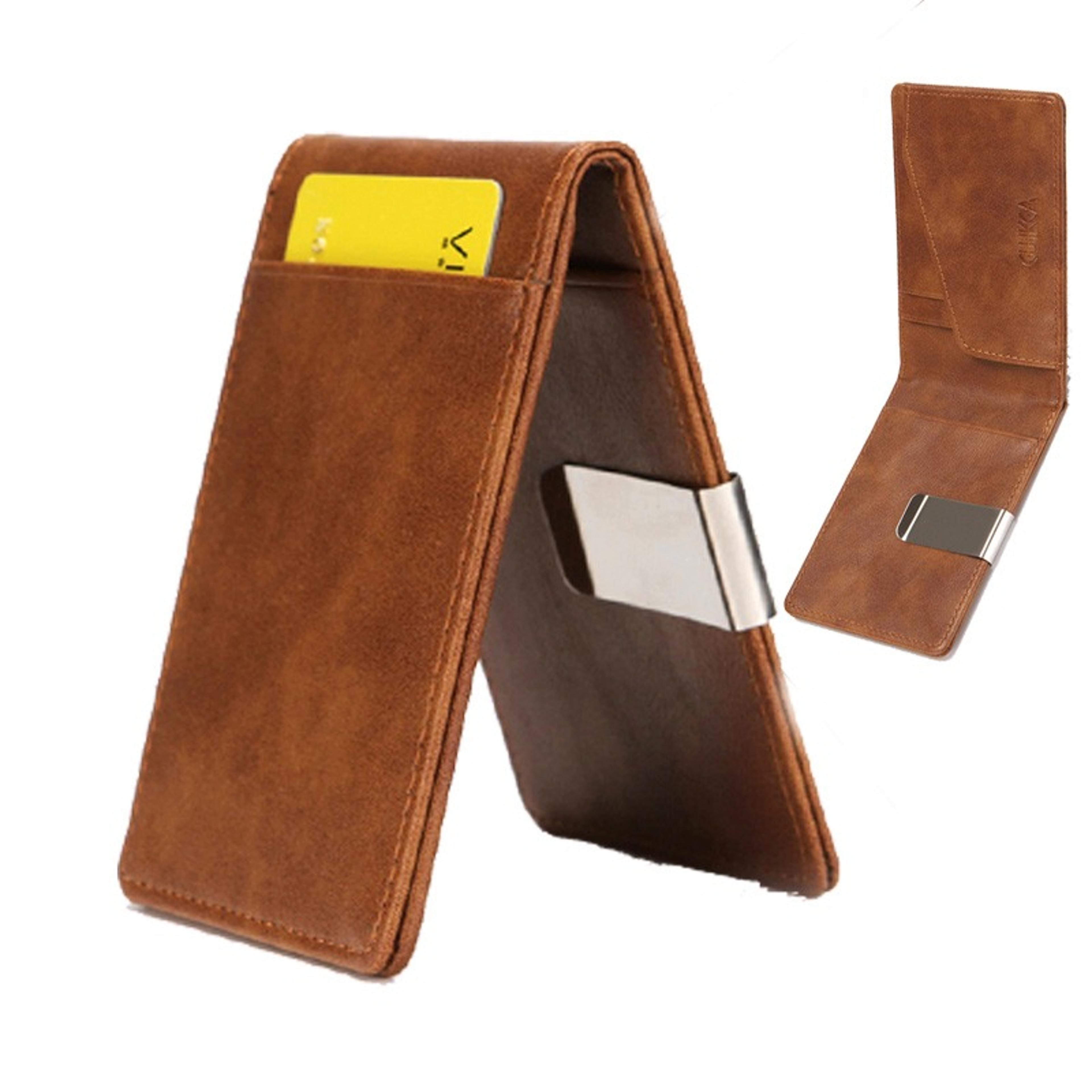 rfid blocking slim wallet for men with money clip and card slots
